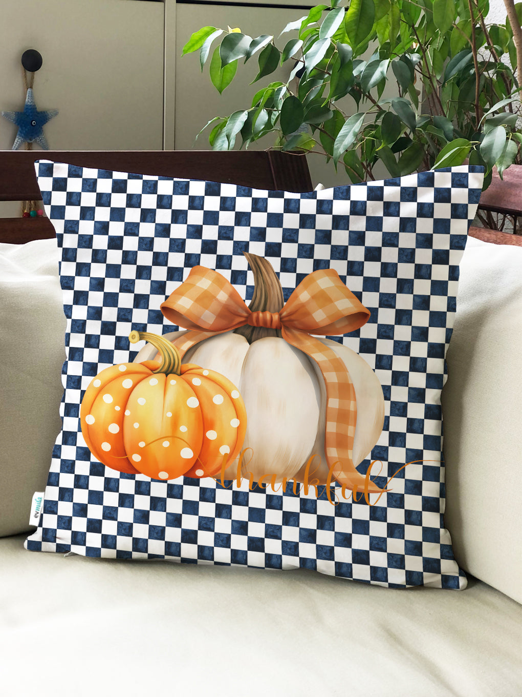 Evmila Autumn Patterned Cushion Cover