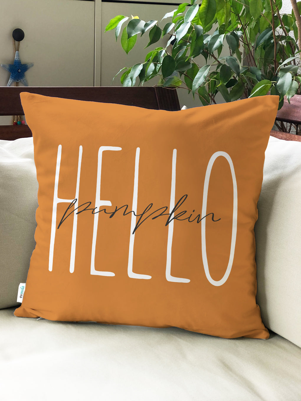 Evmila Autumn Patterned Cushion Cover