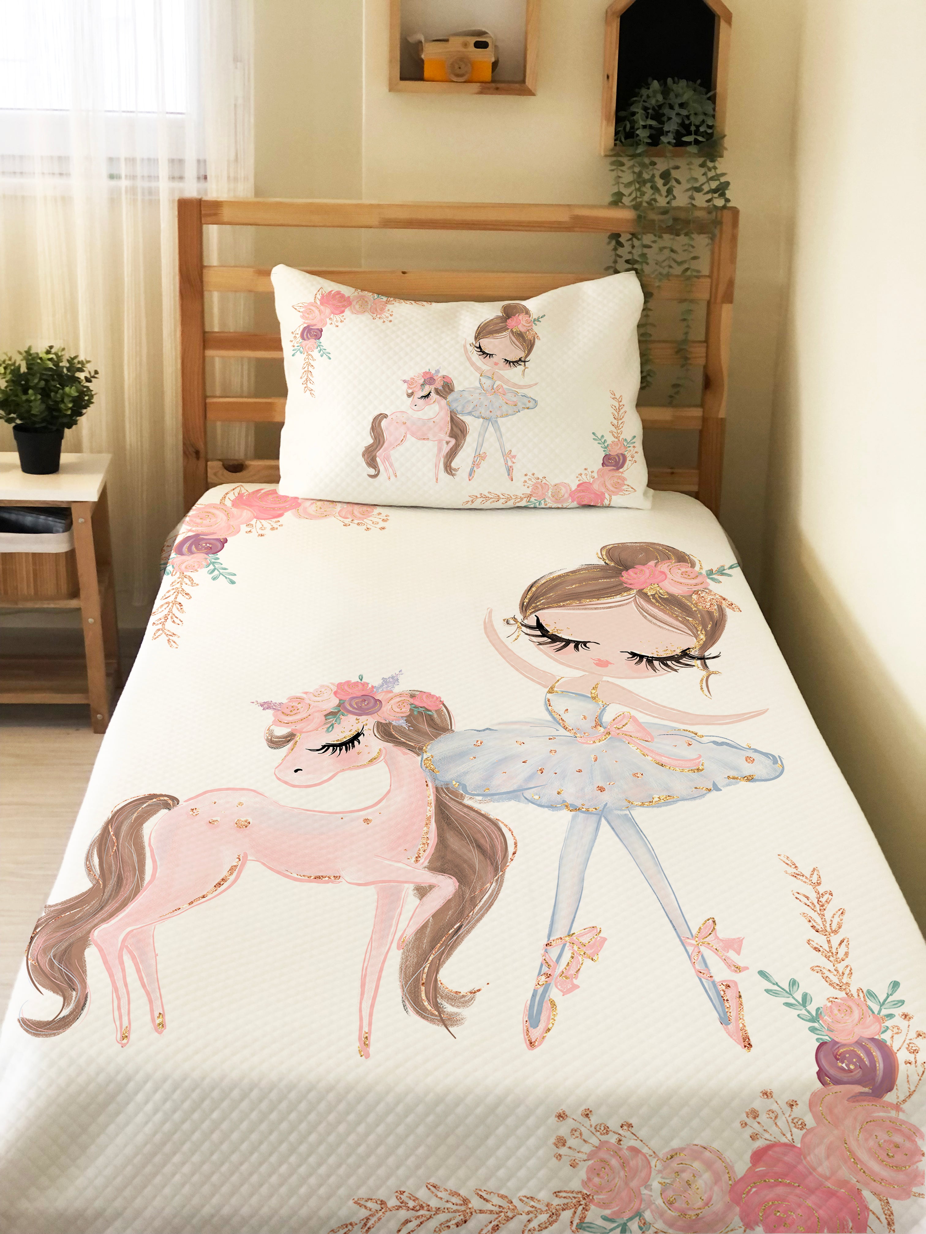 Evmila Unicorn ve Prenses Kız Desenli Pike