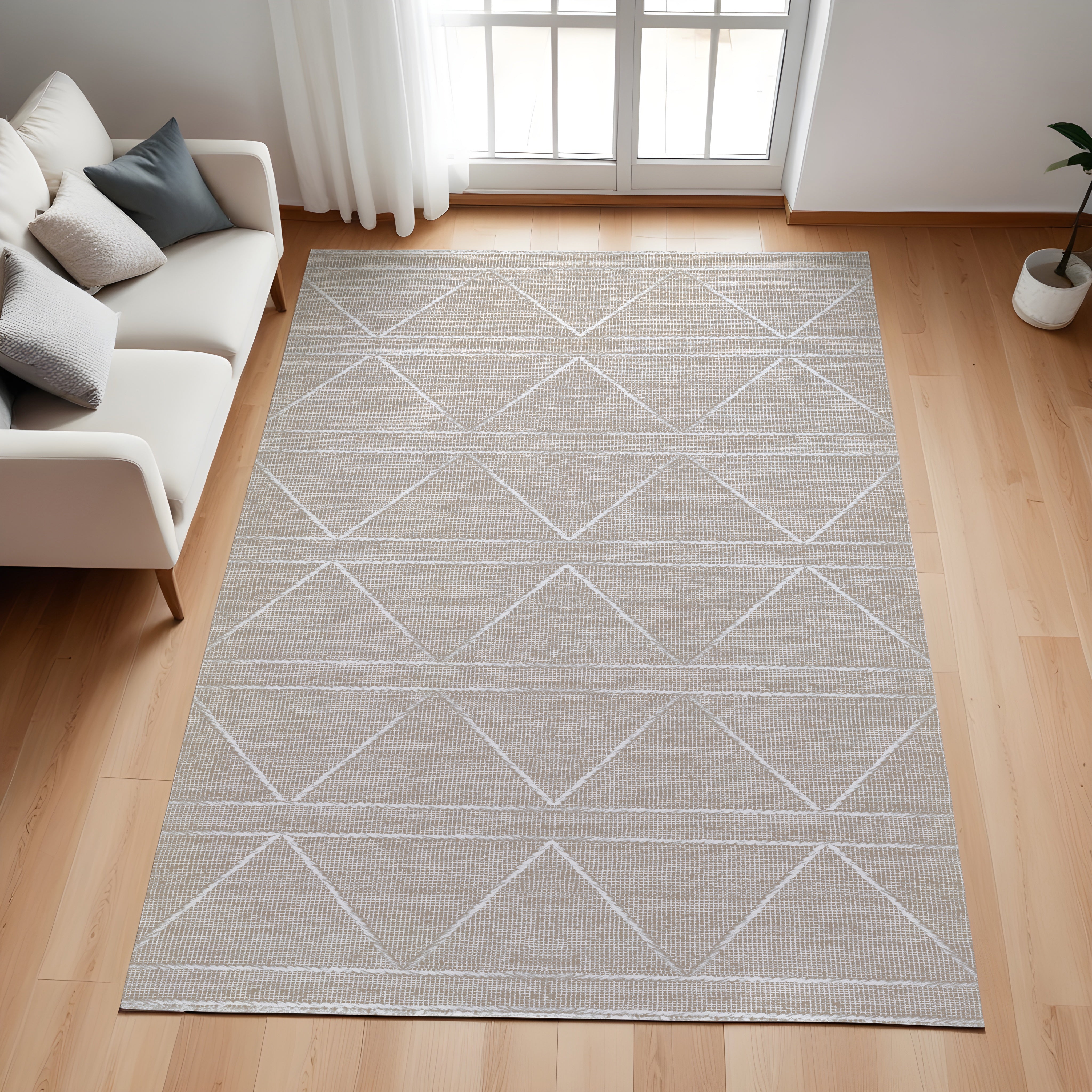 Evmila Geometrik İskandinav Desenli Modern Halı