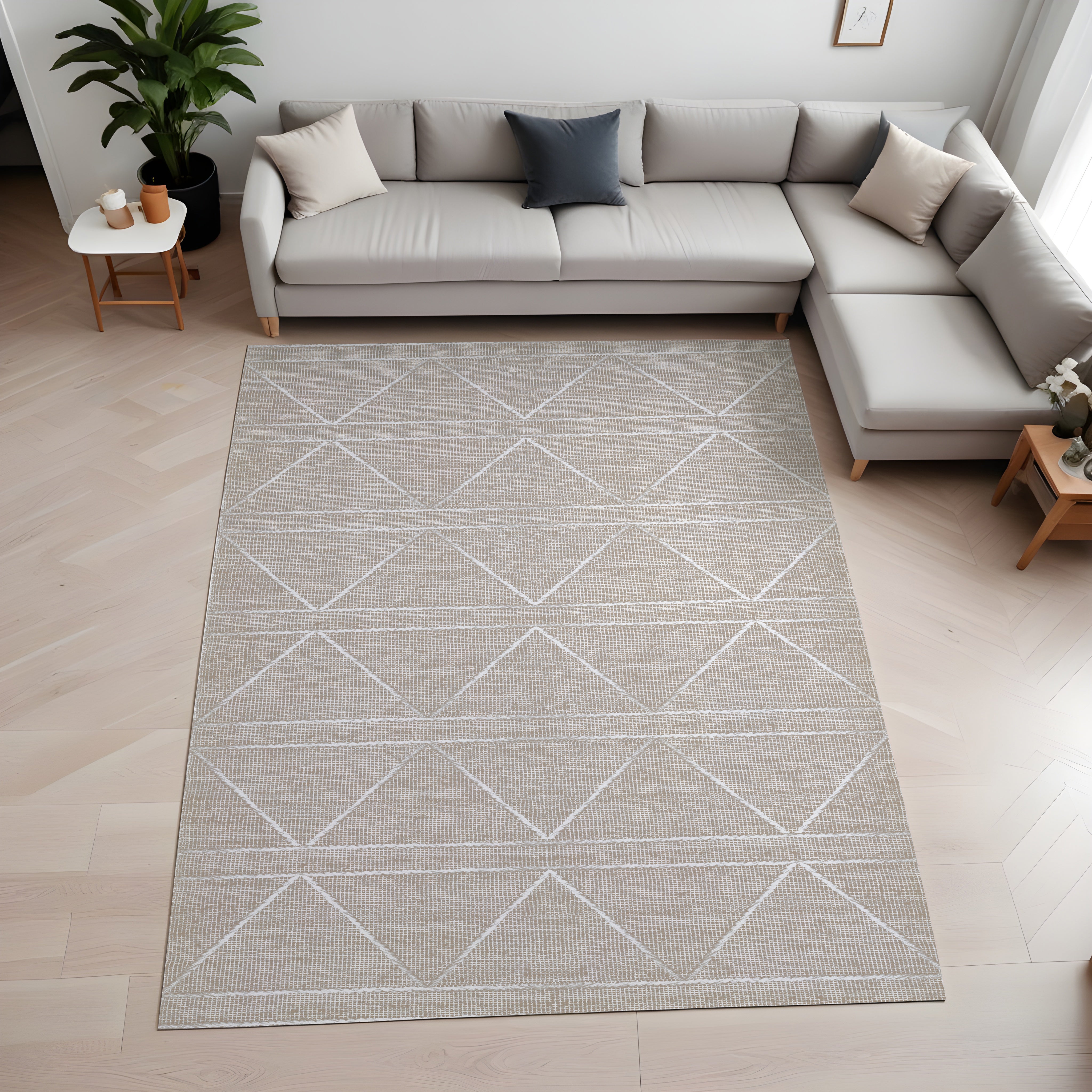 Evmila Geometrik İskandinav Desenli Modern Halı