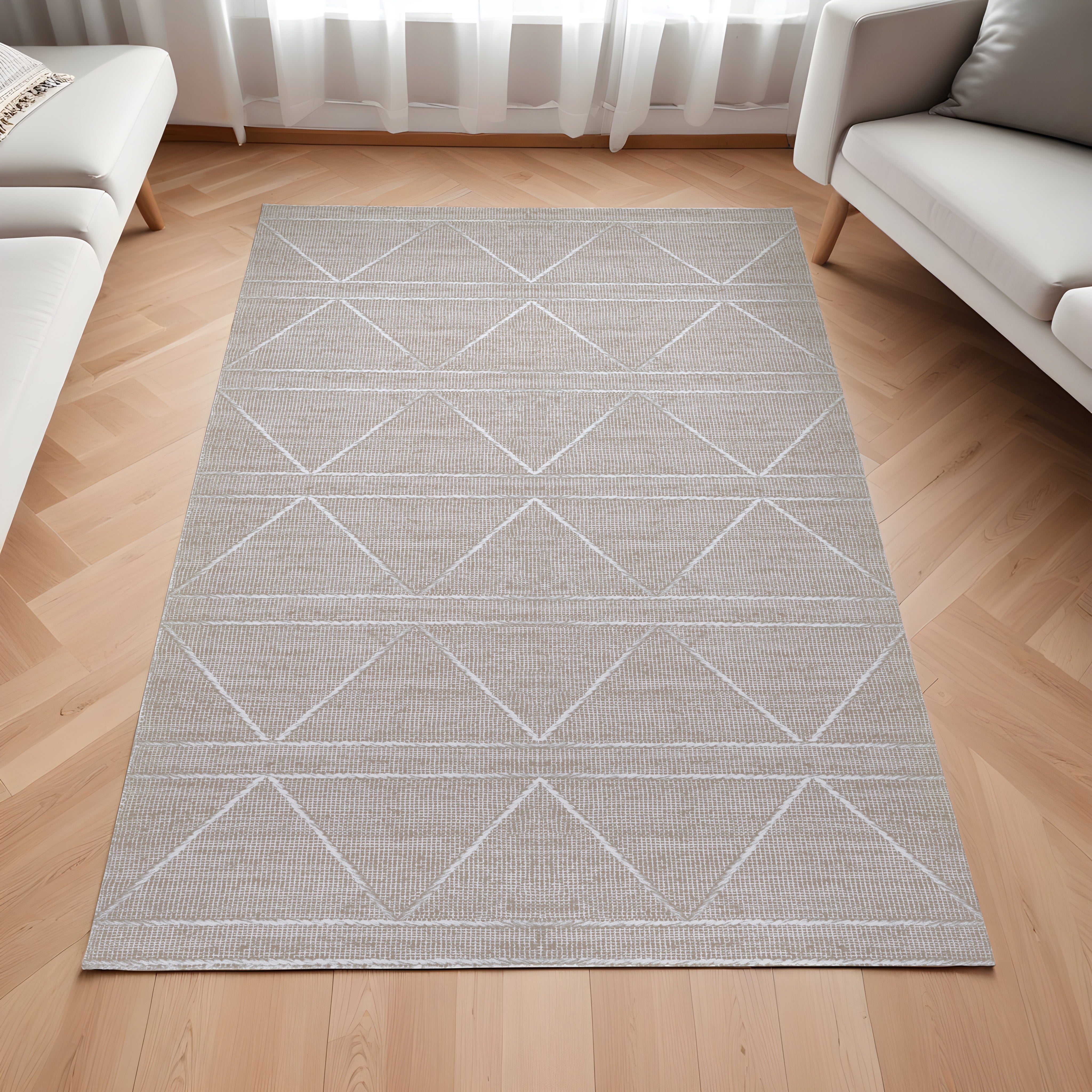 Evmila Geometrik İskandinav Desenli Modern Halı