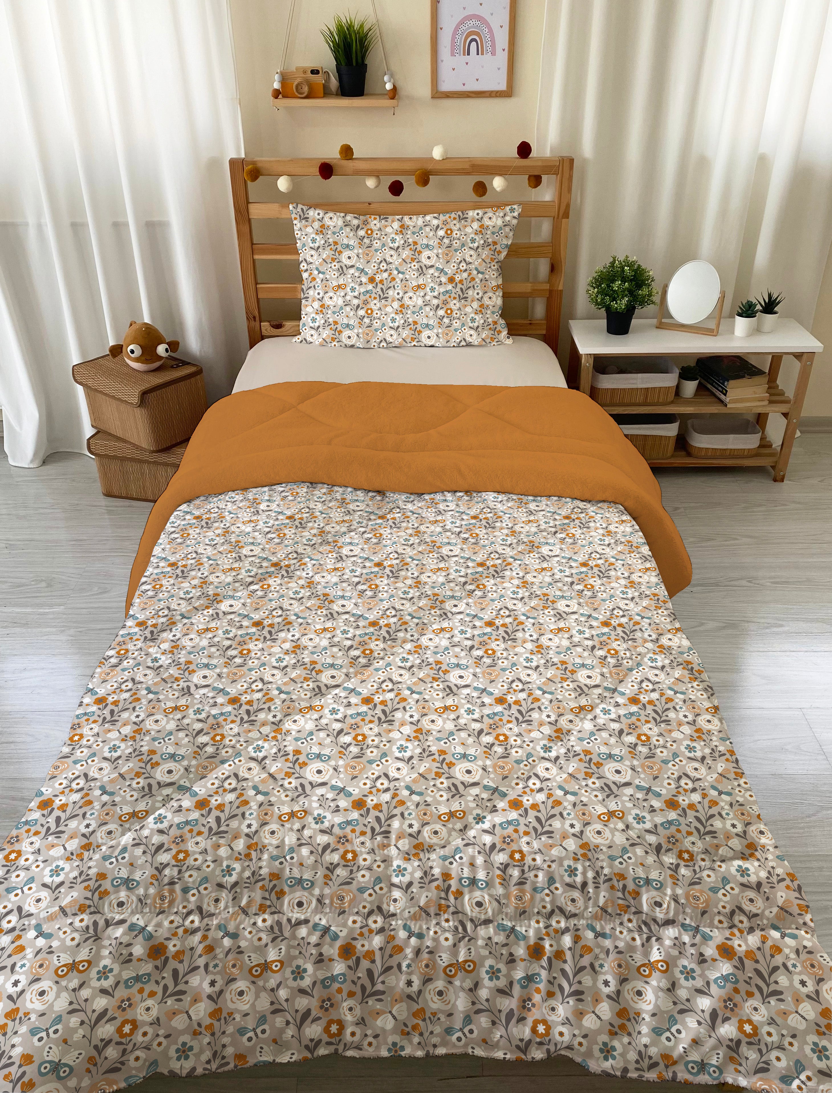 Evmila Cars and Road Patterned Plush Sleeping Set (Gray Plush)