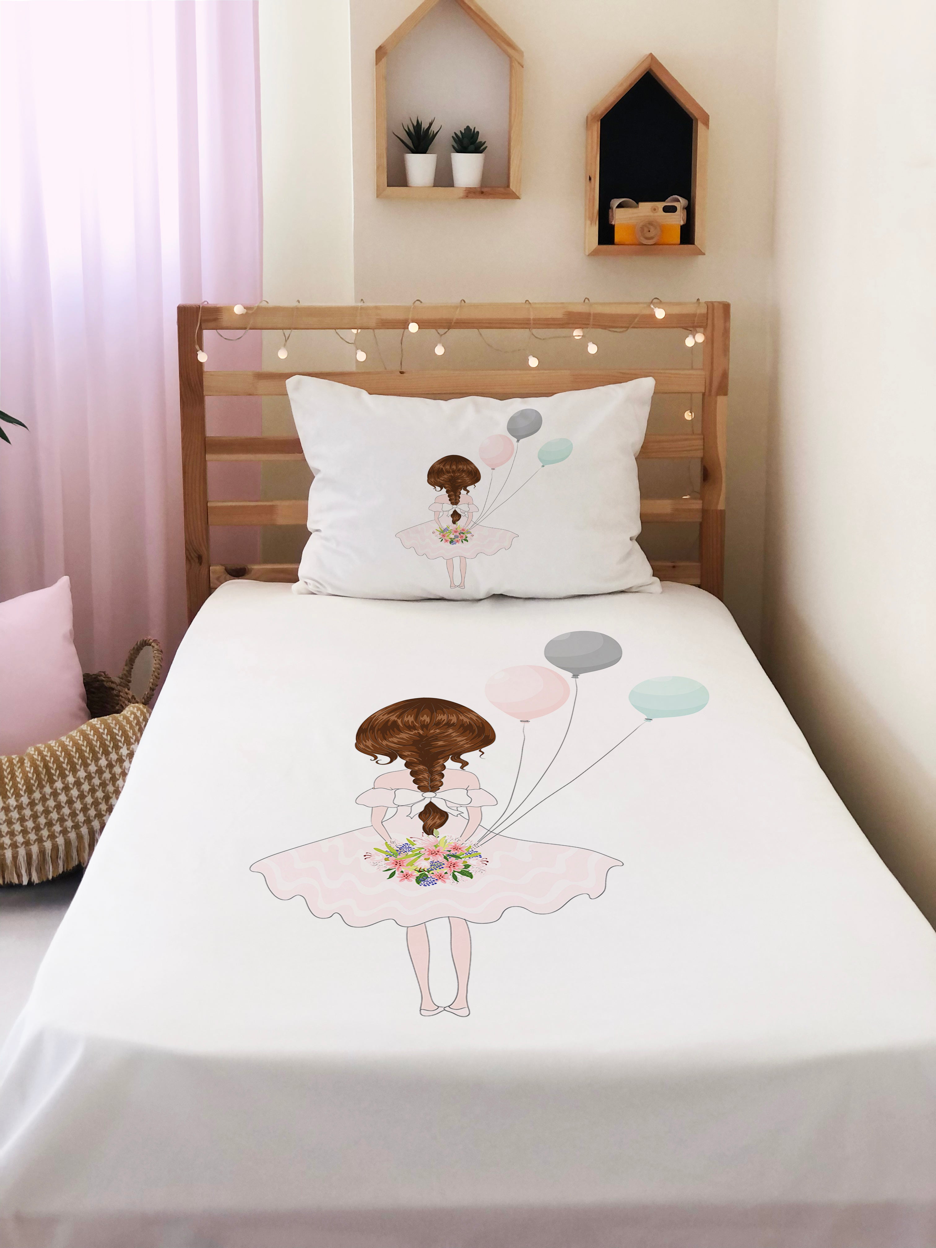 Evmila Astronaut Patterned Duvet Cover Set