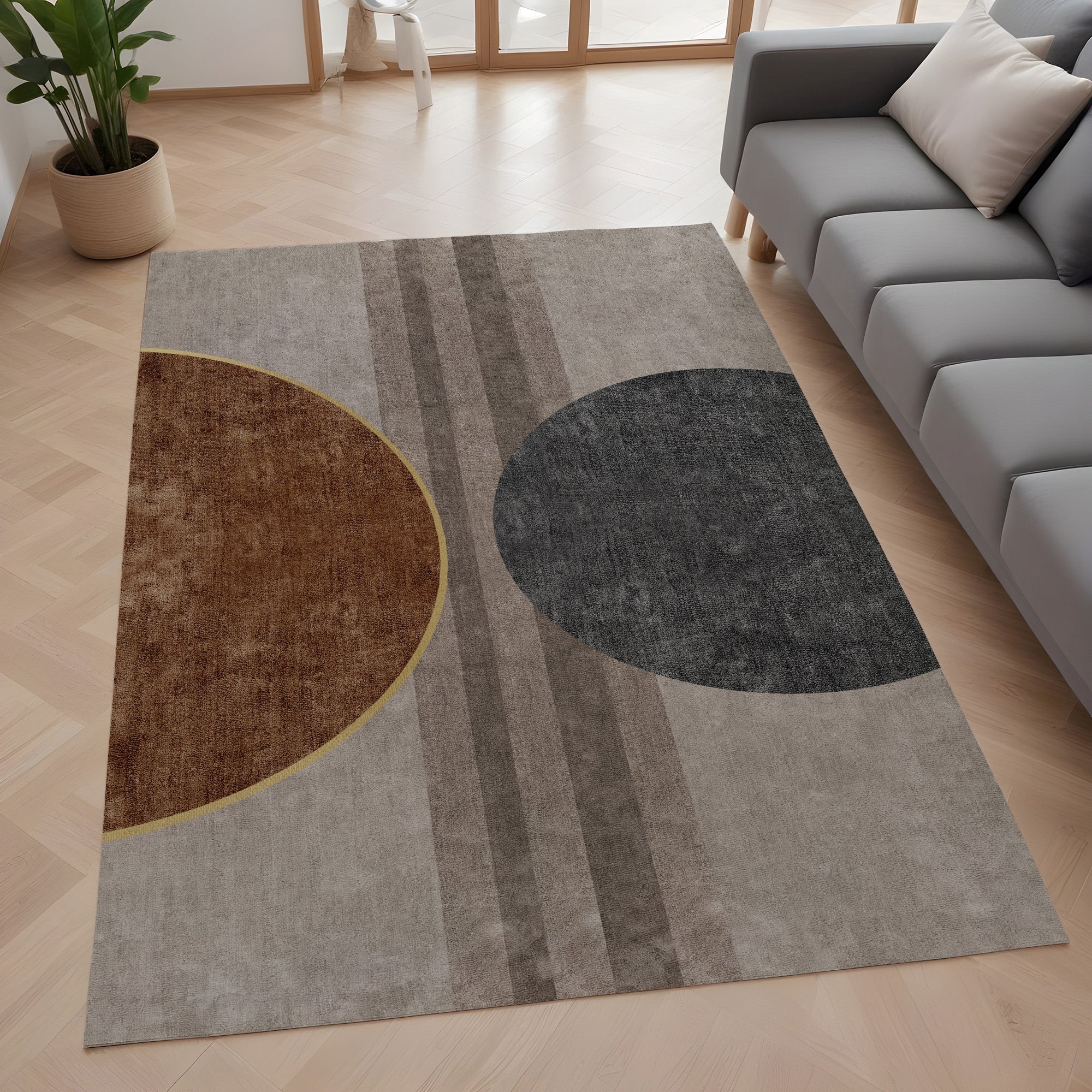 Evmila Geometrik Desenli Modern Halı