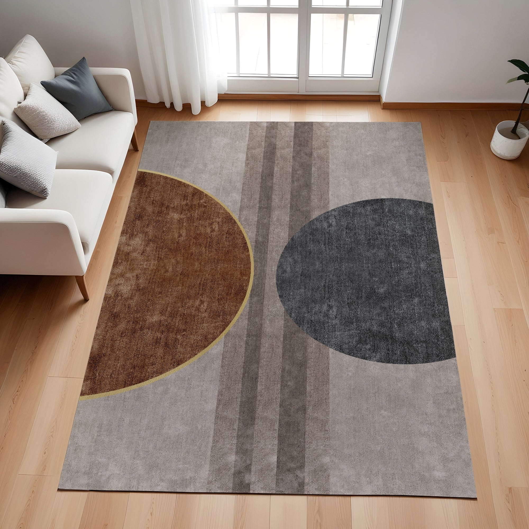 Evmila Geometrik Desenli Modern Halı