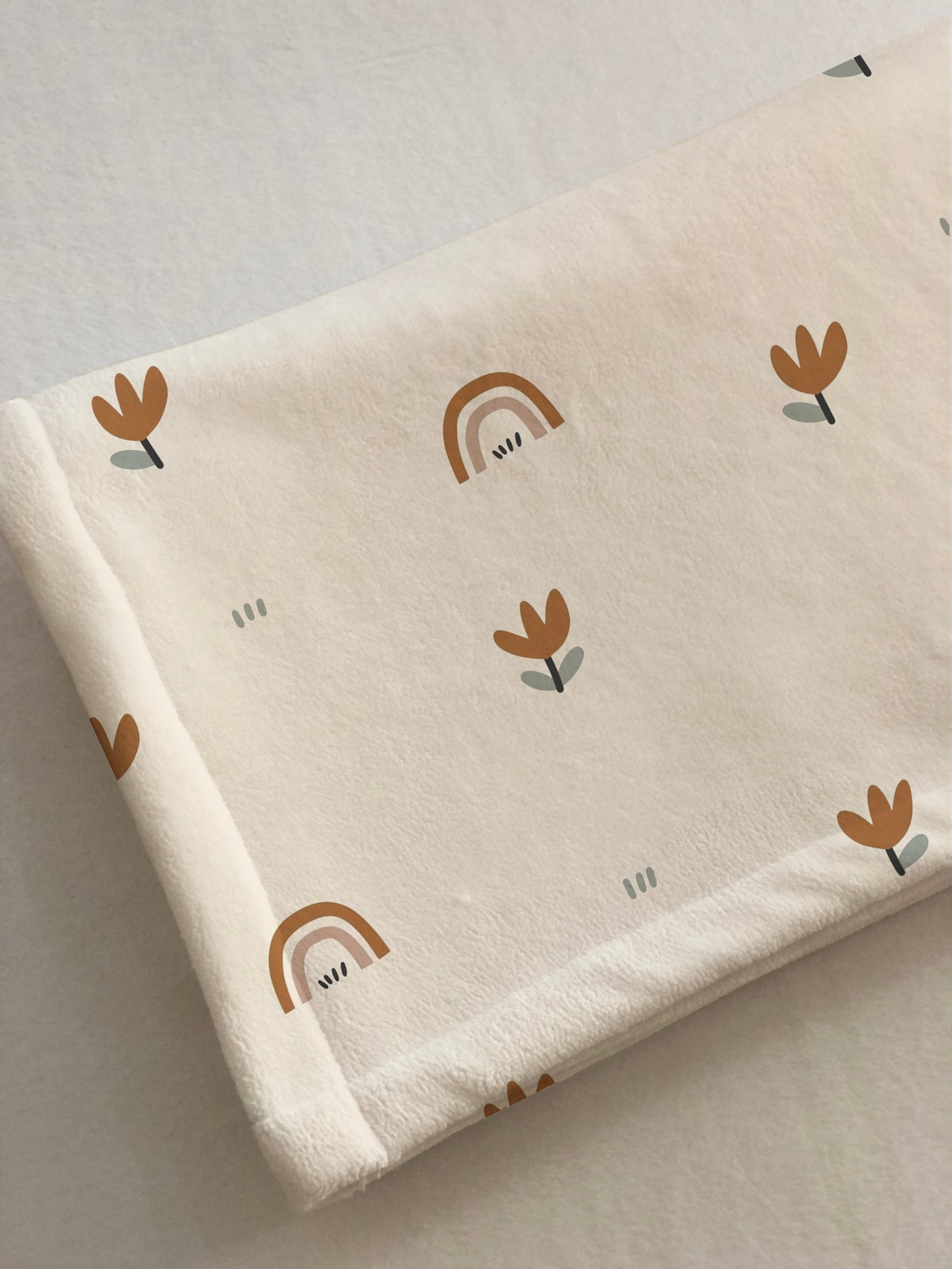 Evmila Minik Gökkuşakları Desenli Tek Kişilik Battaniye