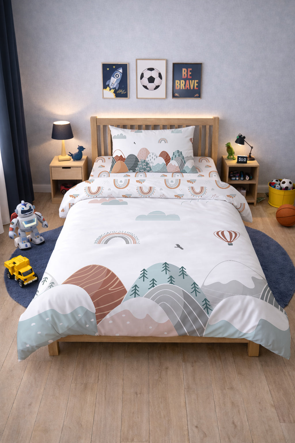 Evmila Astronaut Patterned Duvet Cover Set
