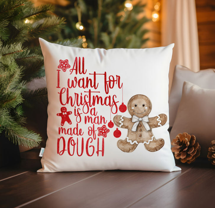 Evmila Yeni Yıl Desenli Kırlent Kılıfı