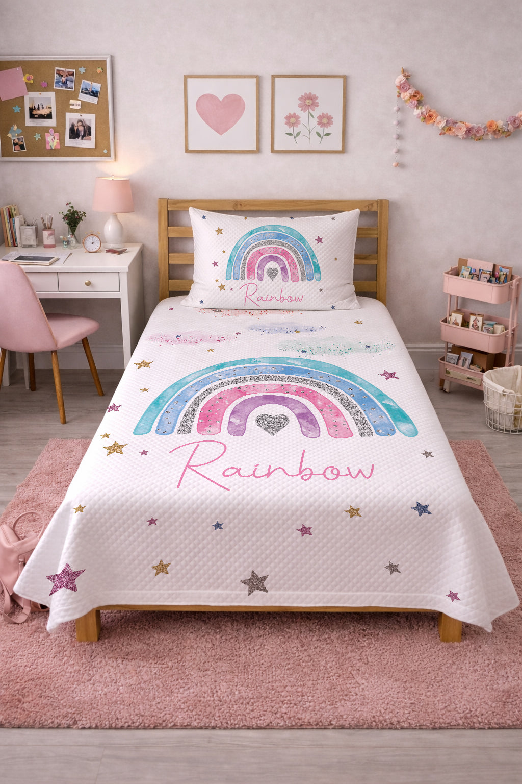 Evmila Gökkuşağı Desenli Pike