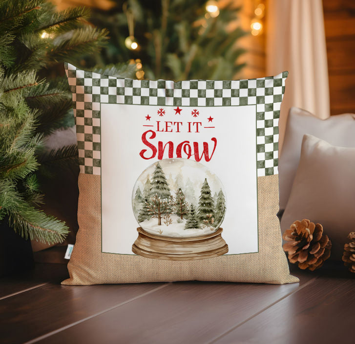 Evmila Yeni Yıl Desenli Kırlent Kılıfı