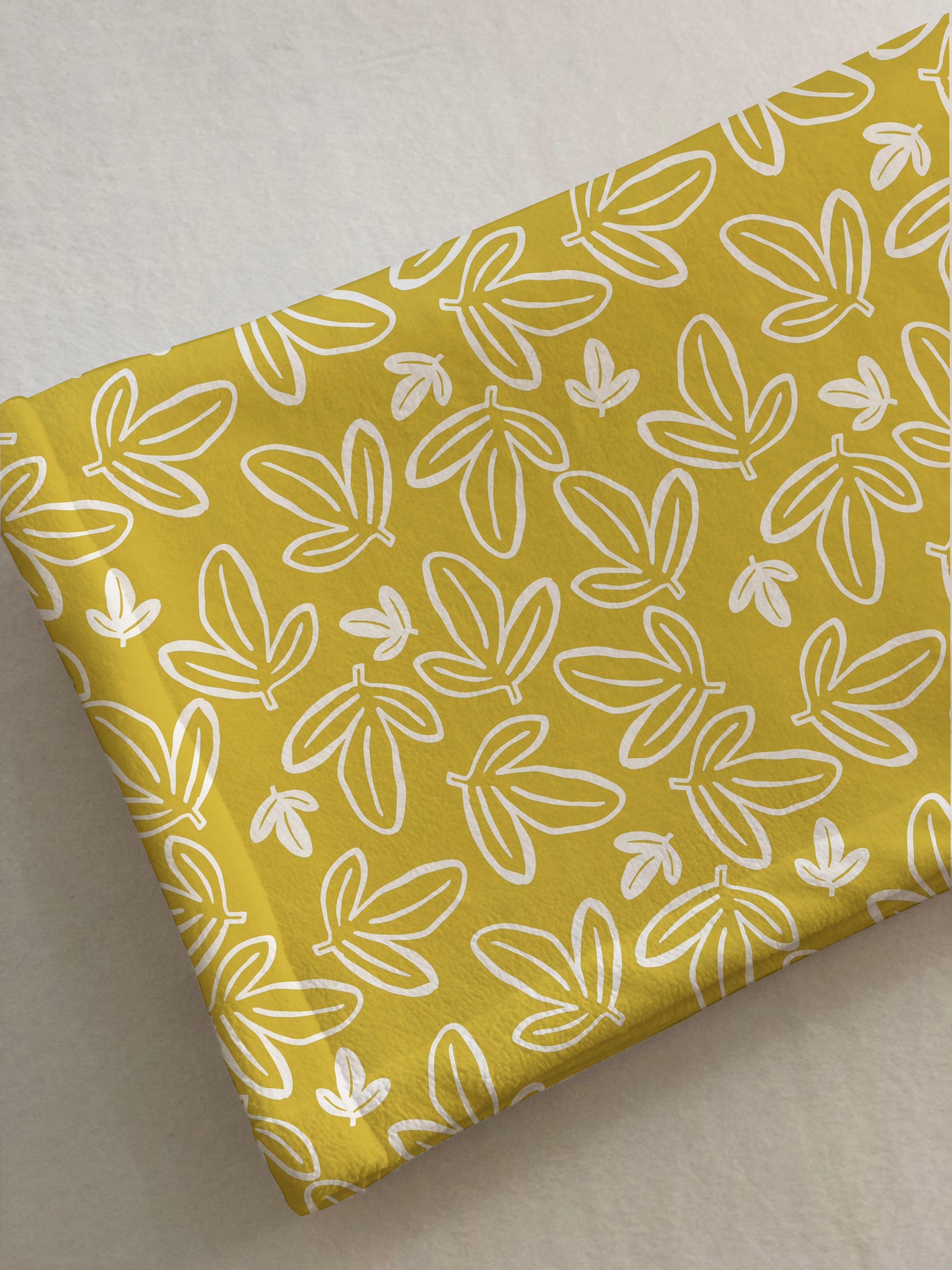 Evmila Minik Yapraklar Desenli Tek Kişilik Battaniye