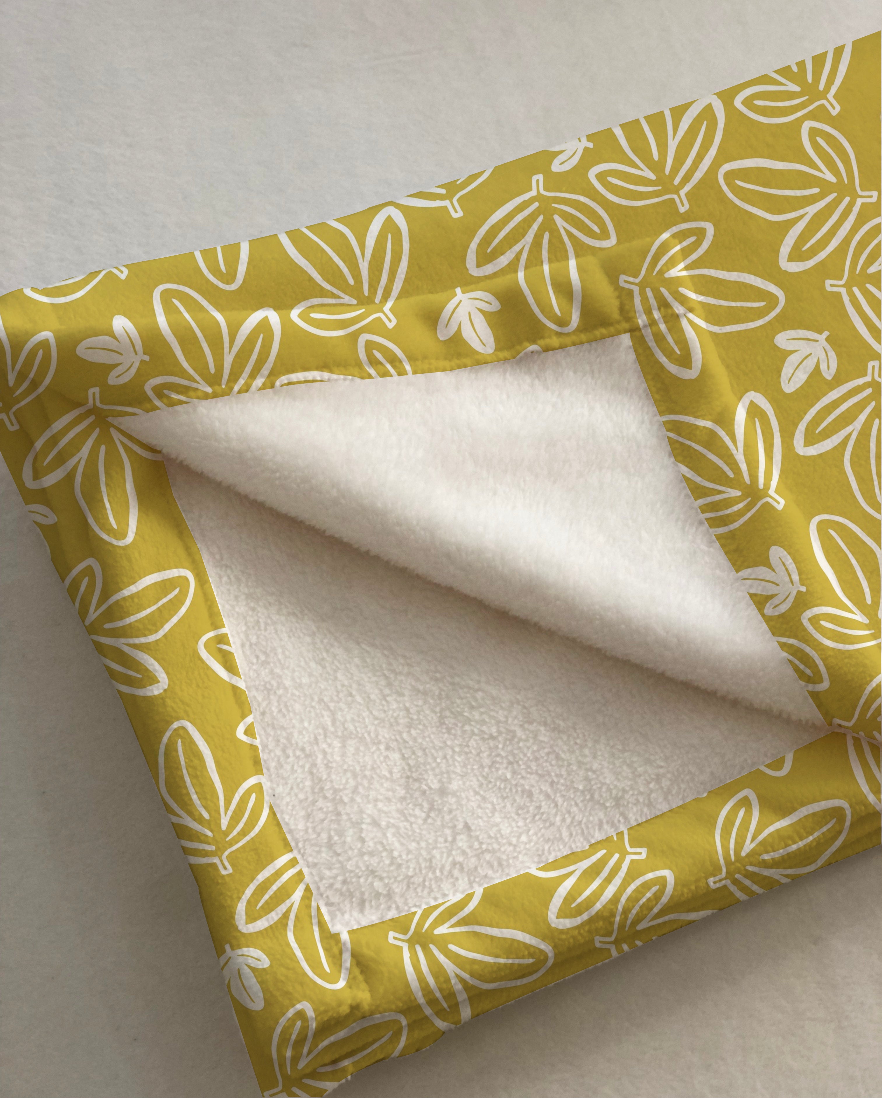 Evmila Minik Yapraklar Desenli Tek Kişilik Battaniye