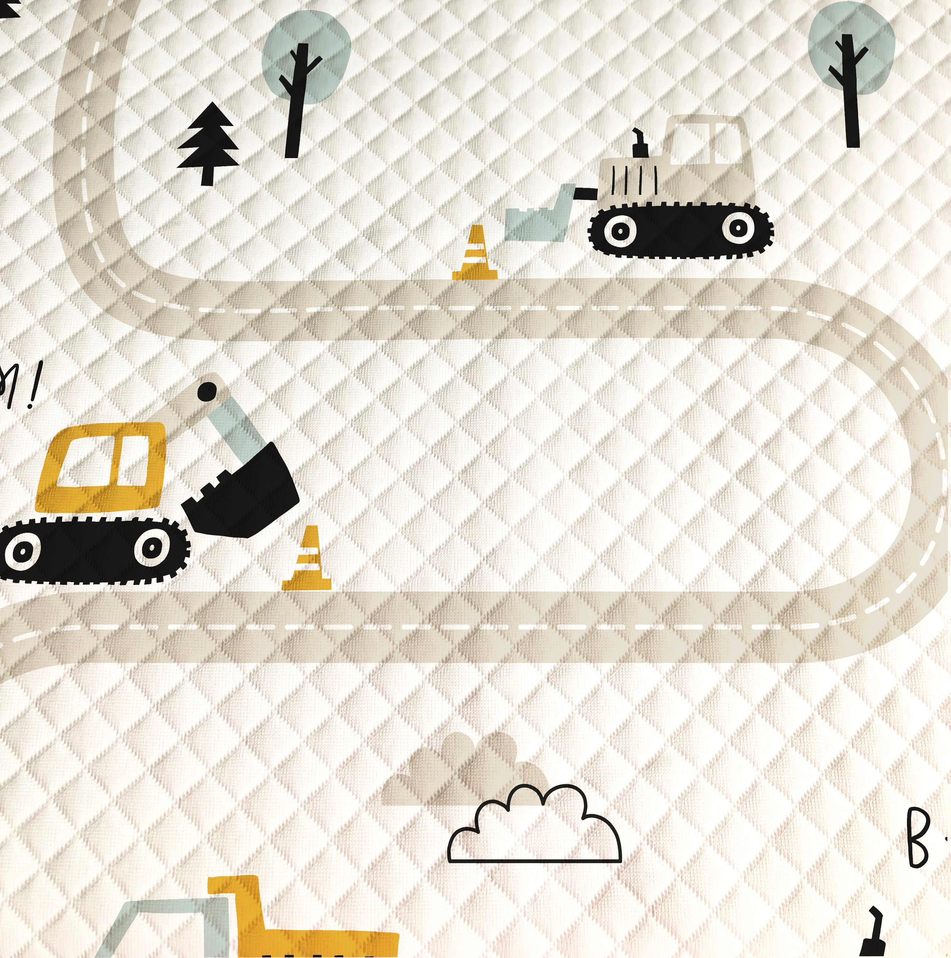 Evmila İş Makineli Yol  Desenli Pike