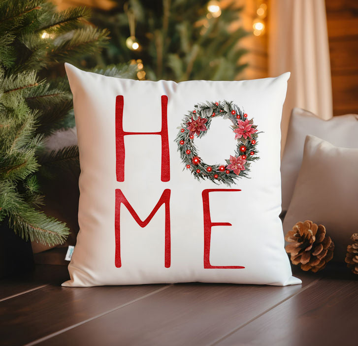 Evmila Yeni Yıl Desenli Kırlent Kılıfı