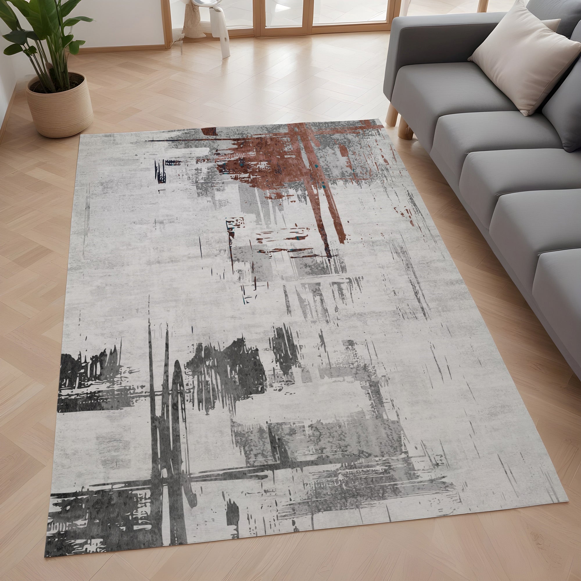 Evmila Eskitme Desenli Modern Halı