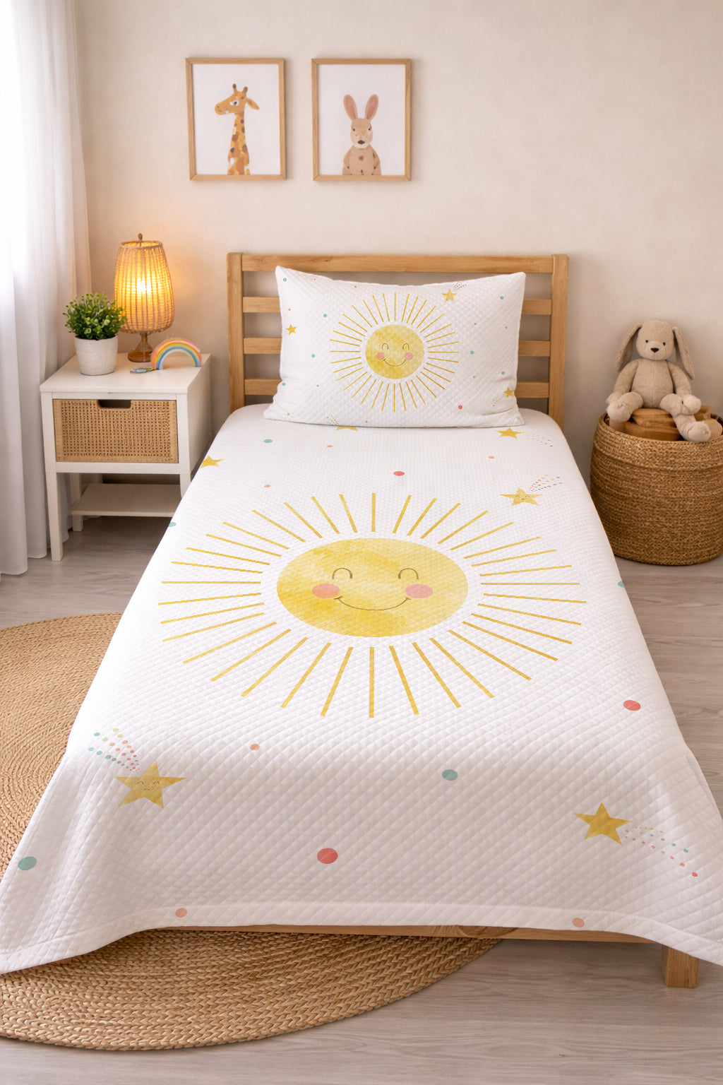 Evmila Güneş Desenli Pike