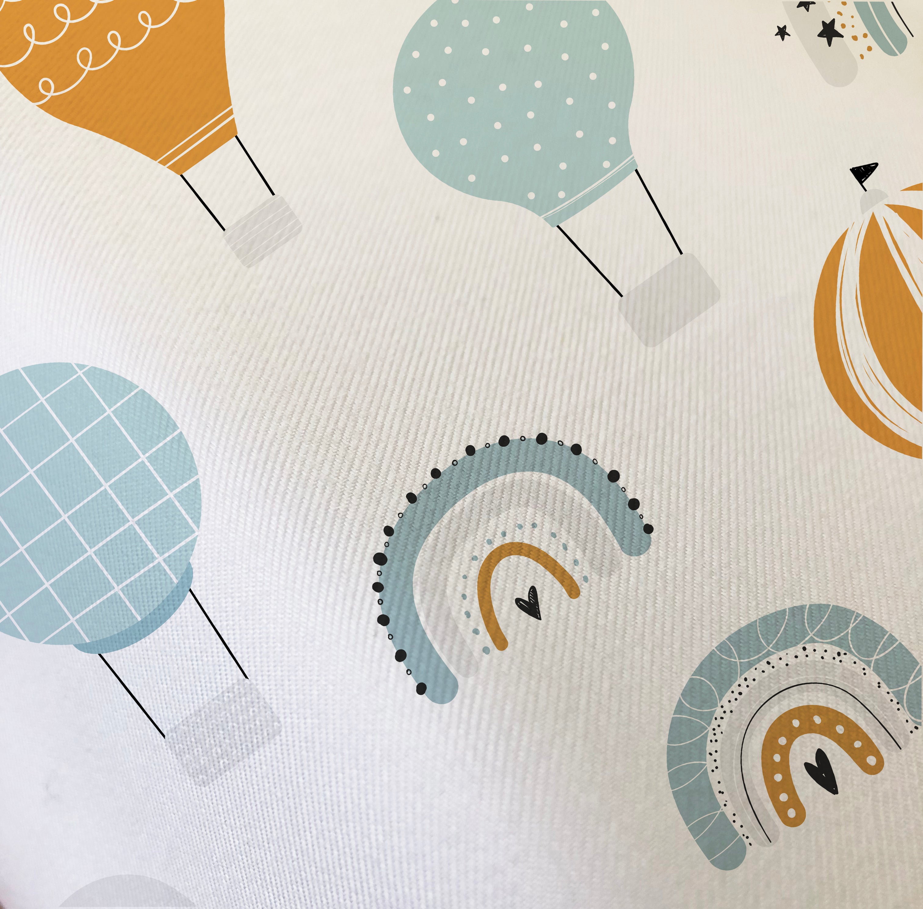 Evmila Flying Balloons Patterned Elastic Sheet Pillowcase Set