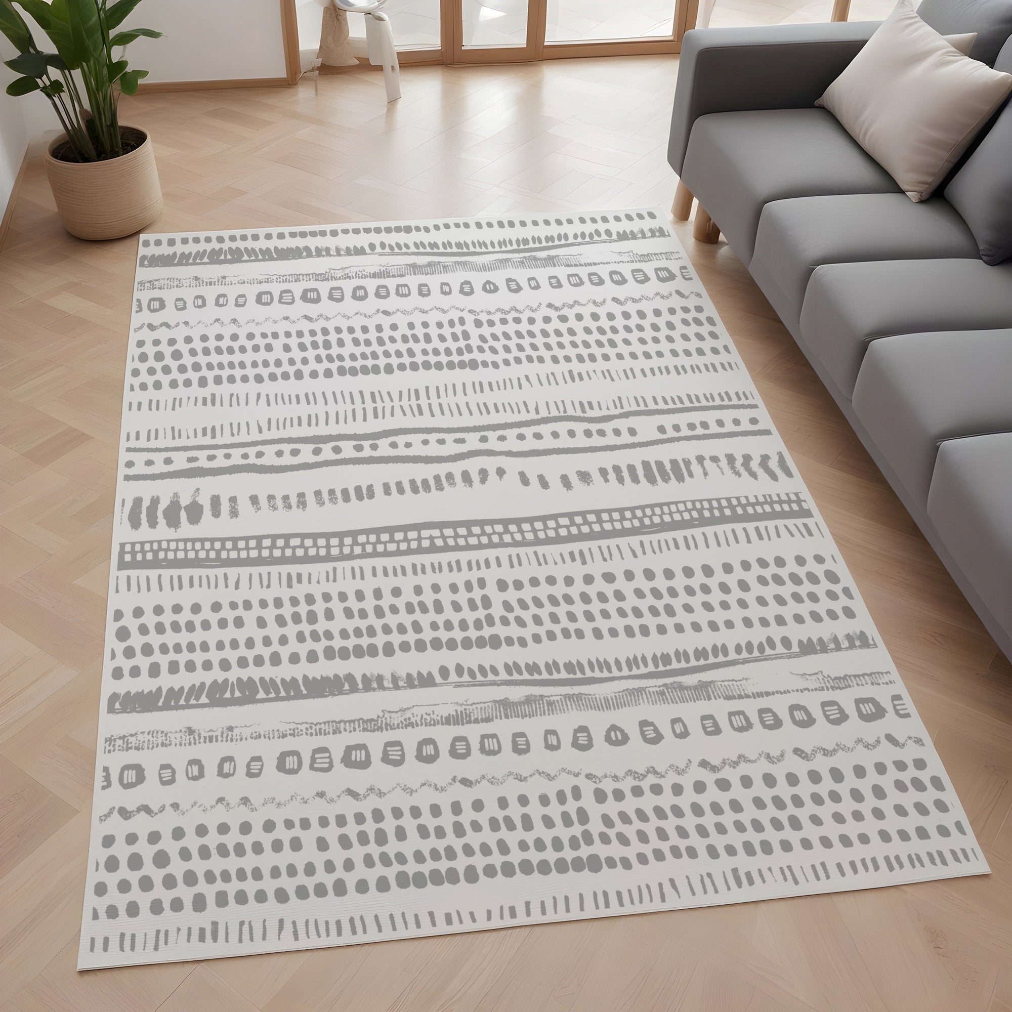 Evmila İskandinav Desenli Modern Halı