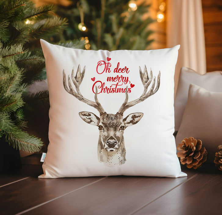 Evmila Yeni Yıl Desenli Kırlent Kılıfı