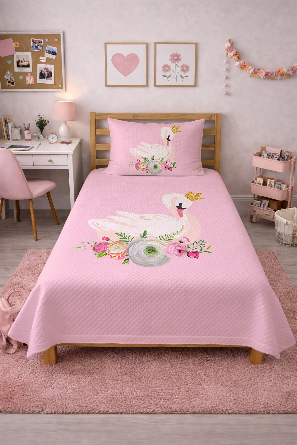 Evmila Kuğu Desenli Pike