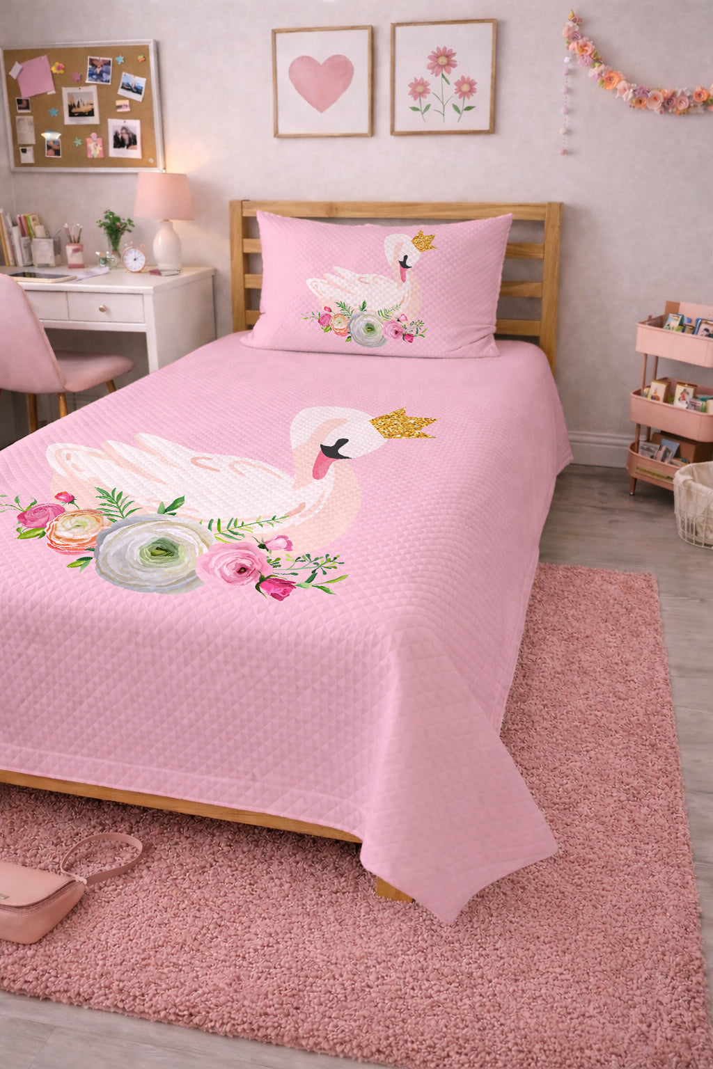 Evmila Kuğu Desenli Pike