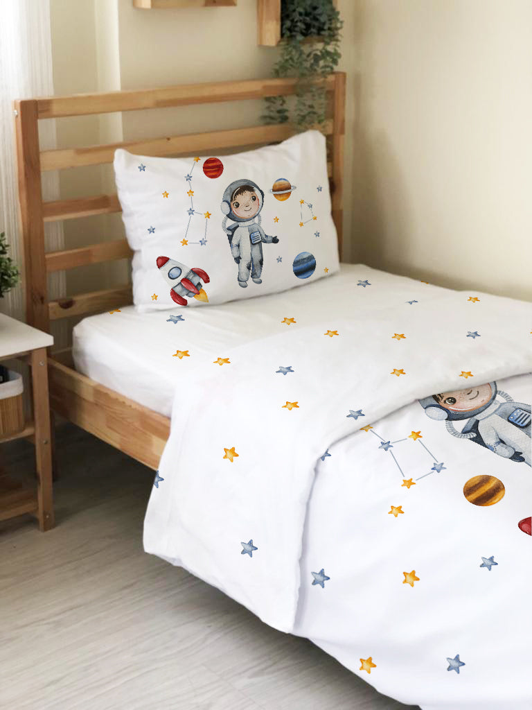 Evmila Astronaut Patterned Duvet Cover Set