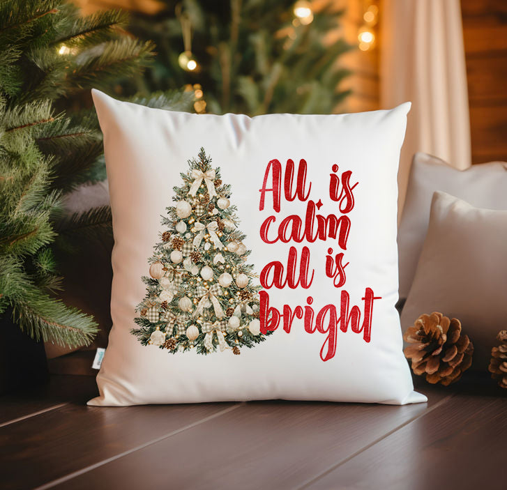 Evmila Yeni Yıl Desenli Kırlent Kılıfı