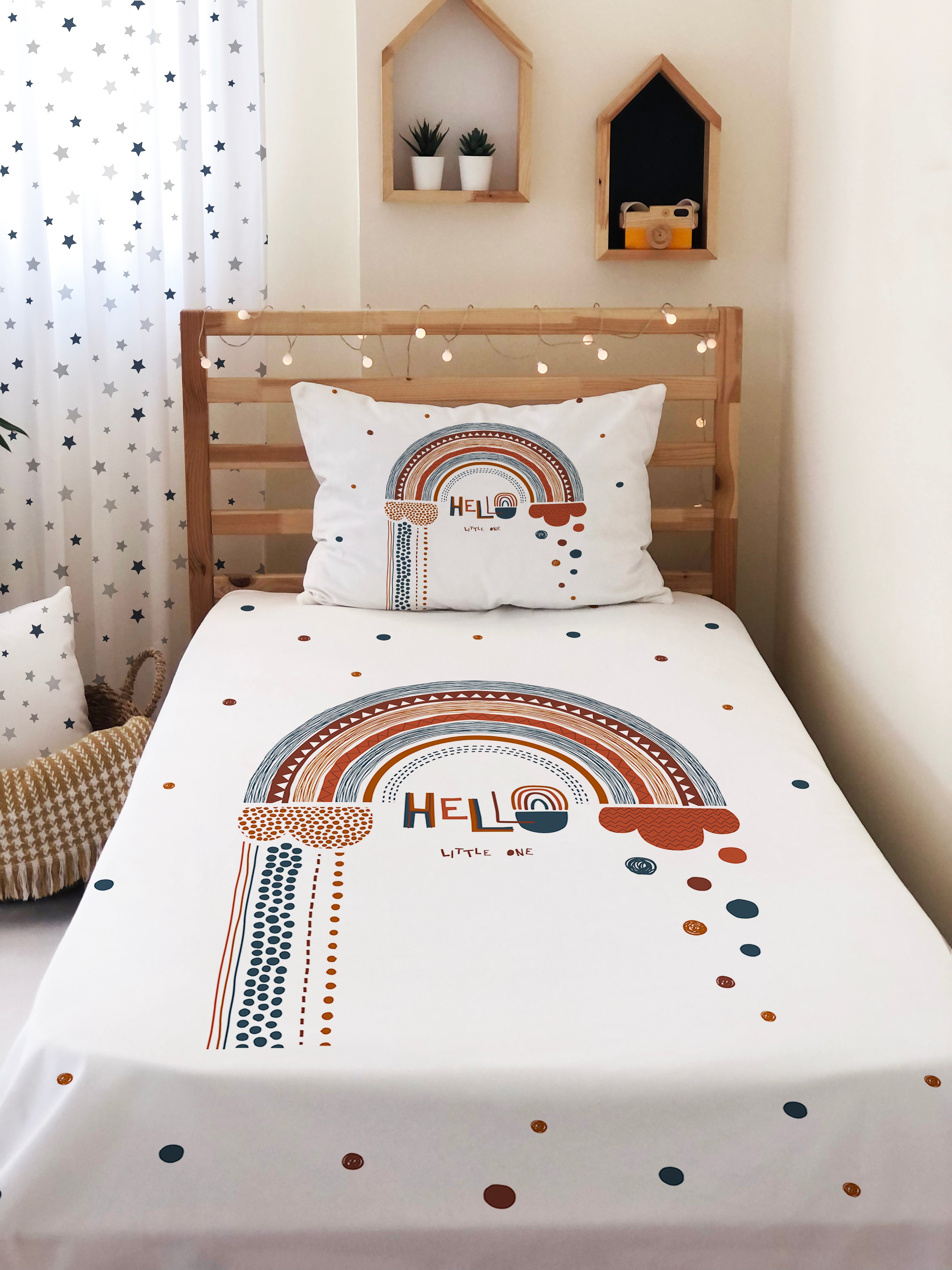 Evmila Astronaut Patterned Duvet Cover Set