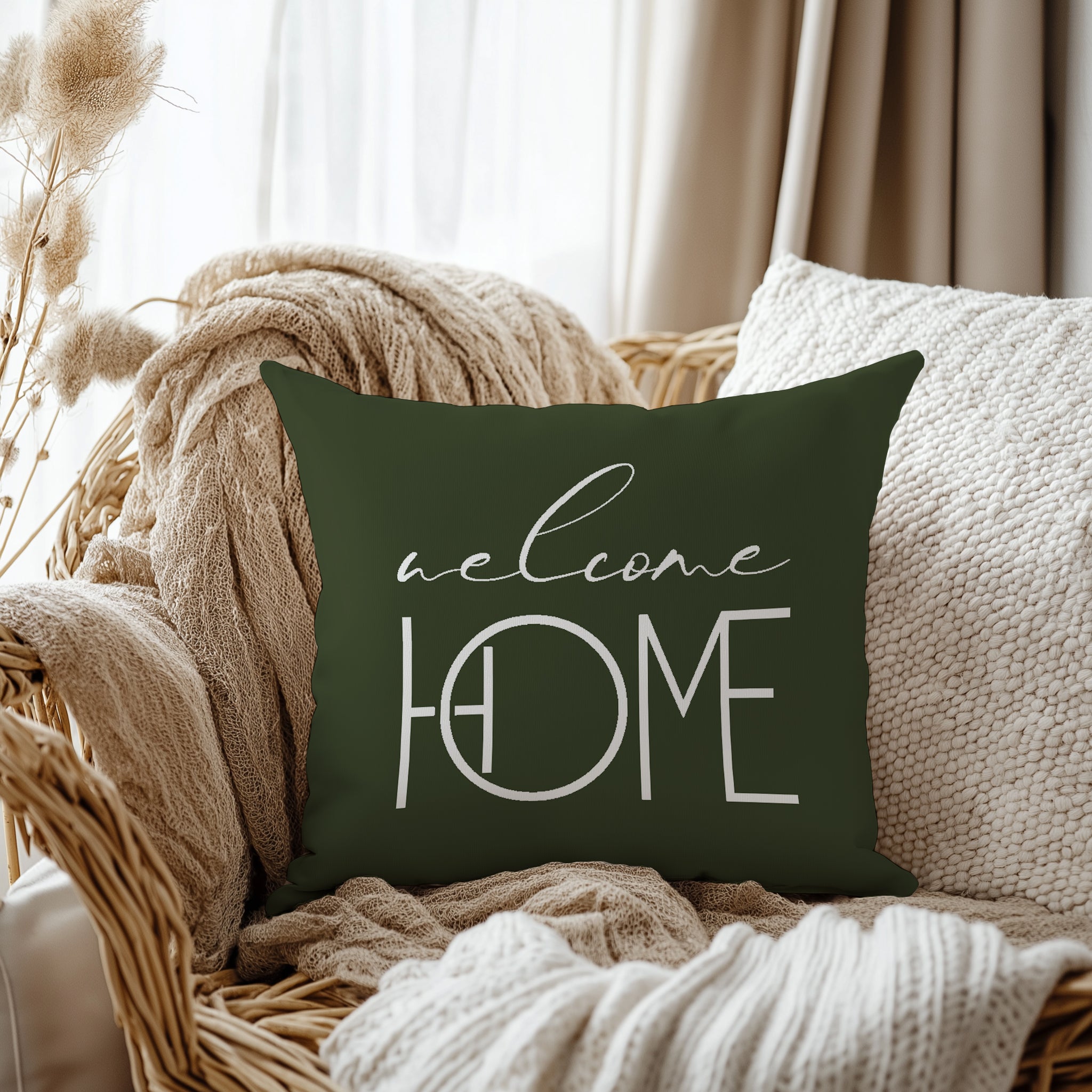 Evmila Yeni Yıl Desenli Kırlent Kılıfı