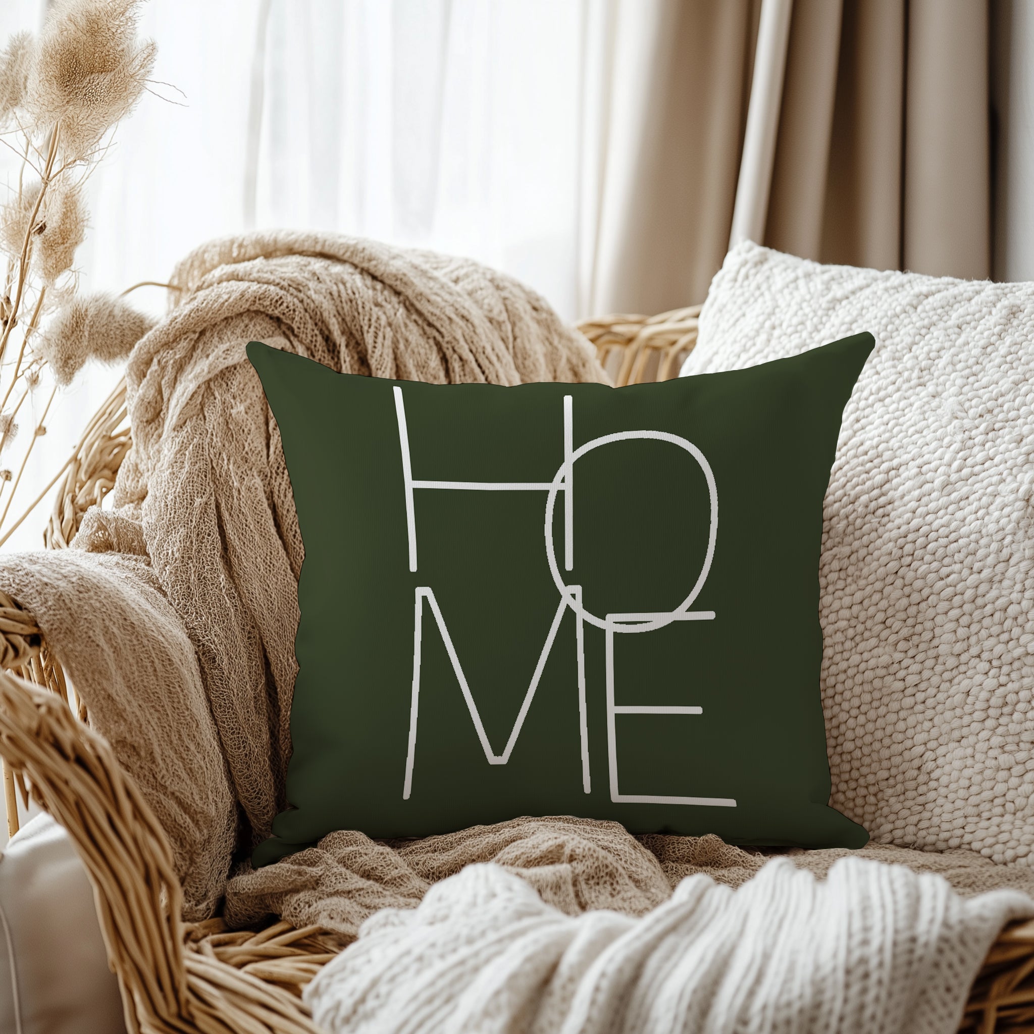 Evmila Yeni Yıl Desenli Kırlent Kılıfı