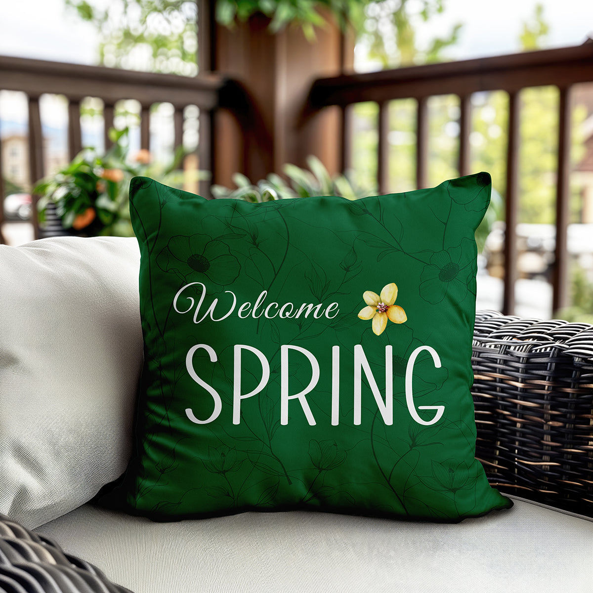 Evmila Autumn Patterned Cushion Cover