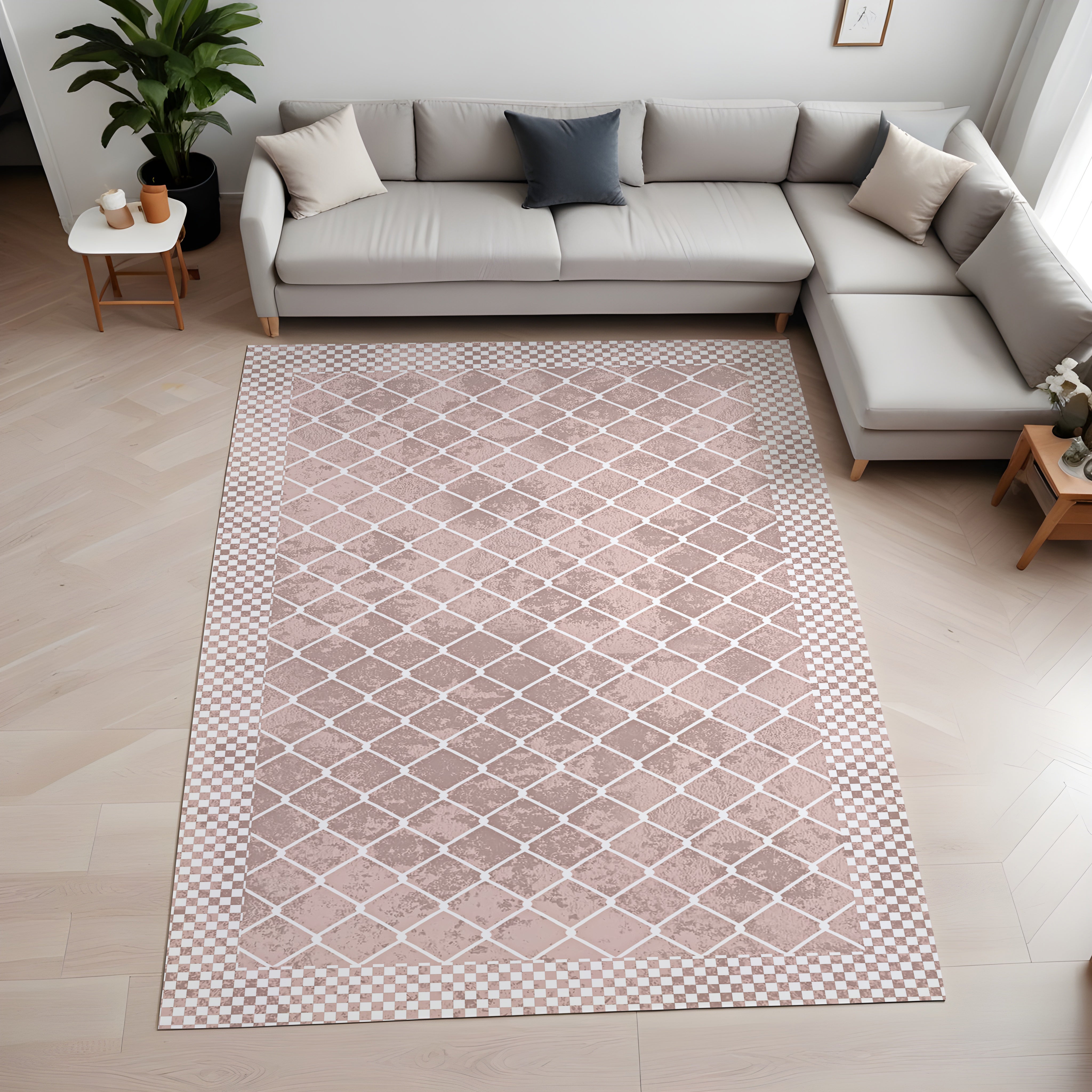 Evmila Geometrik Desenli Modern Halı