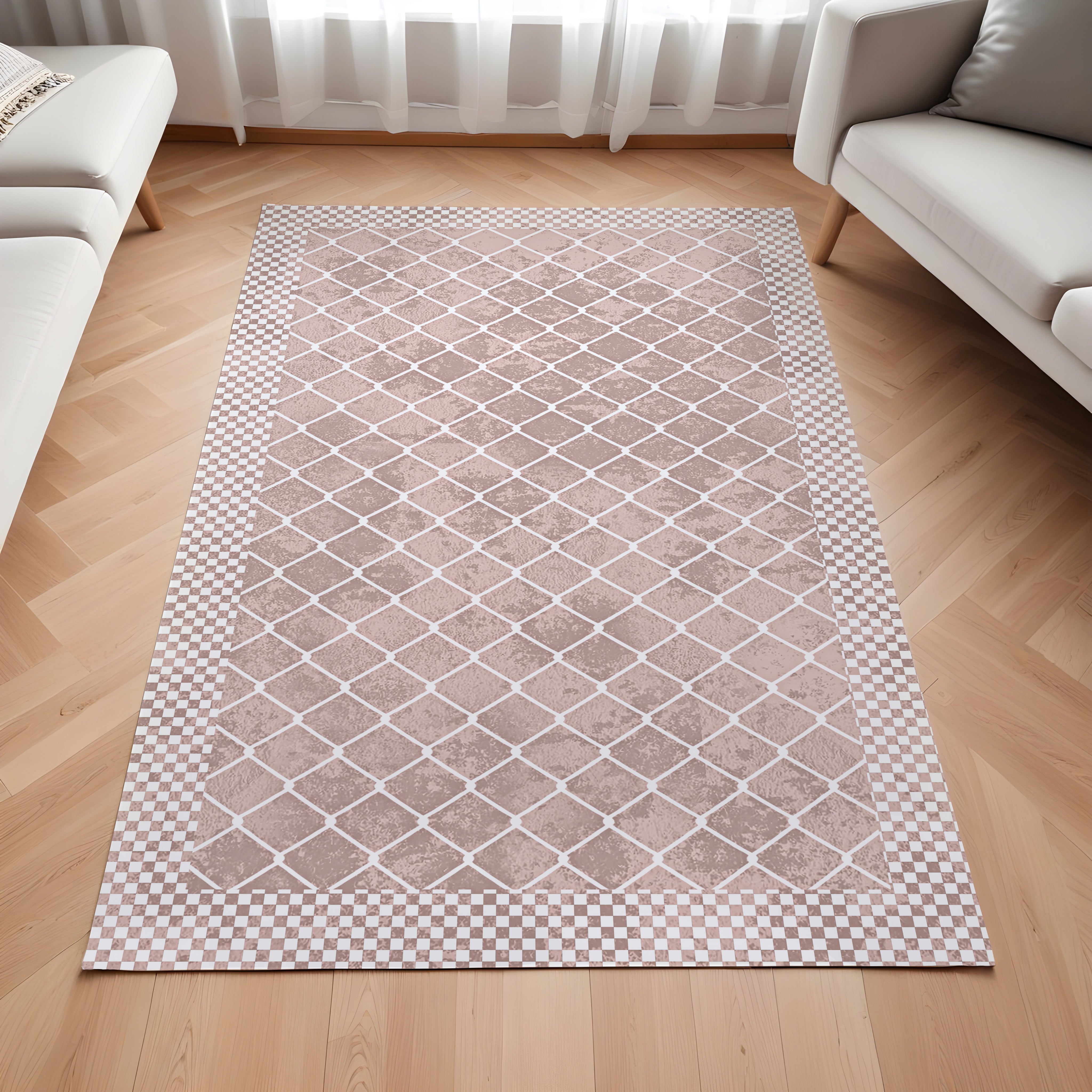 Evmila Geometrik Desenli Modern Halı