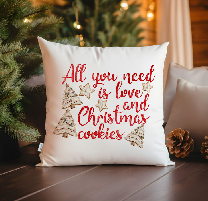 Evmila Yeni Yıl Desenli Kırlent Kılıfı