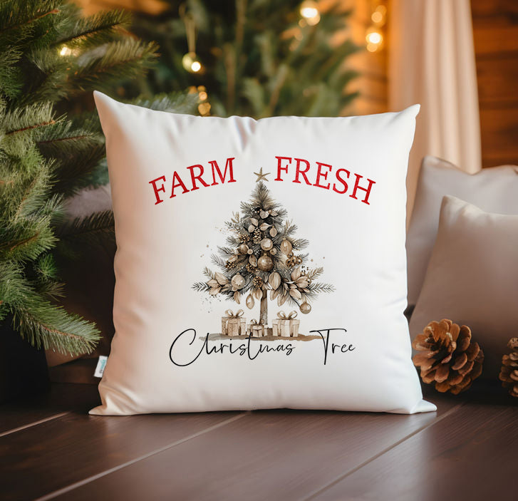 Evmila Yeni Yıl Desenli Kırlent Kılıfı