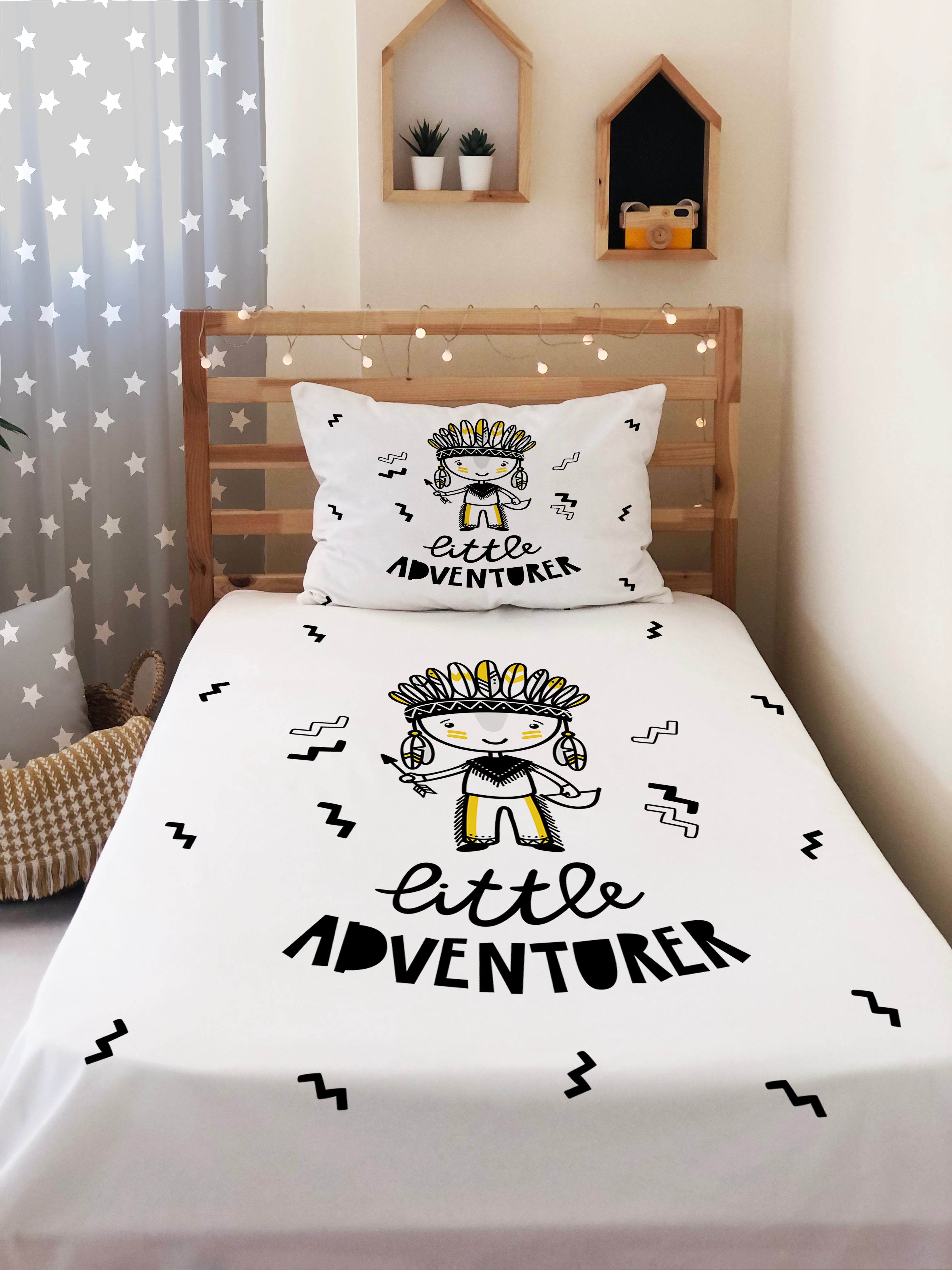 Evmila Astronaut Patterned Duvet Cover Set