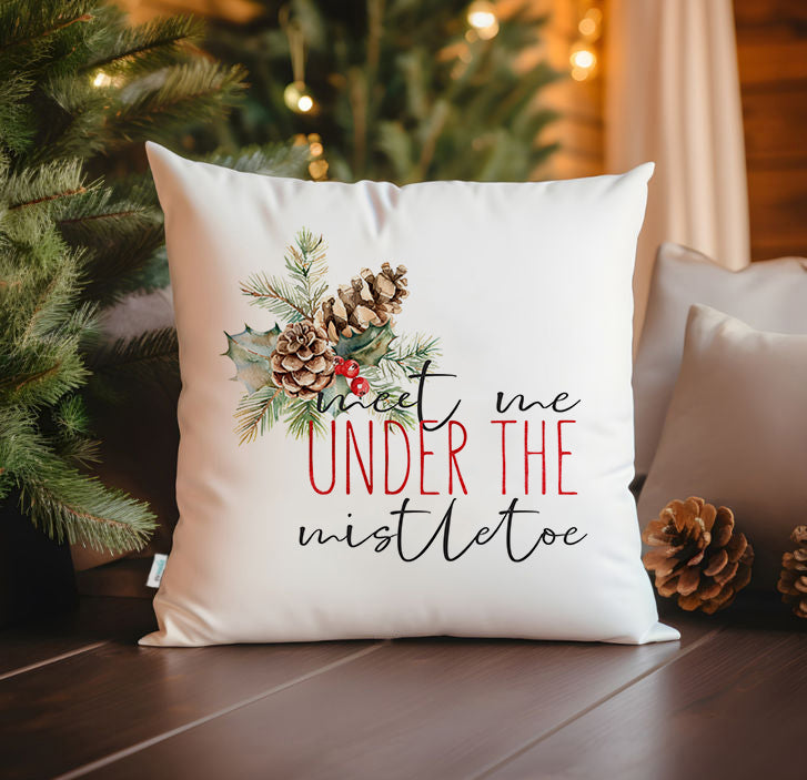 Evmila Yeni Yıl Desenli Kırlent Kılıfı