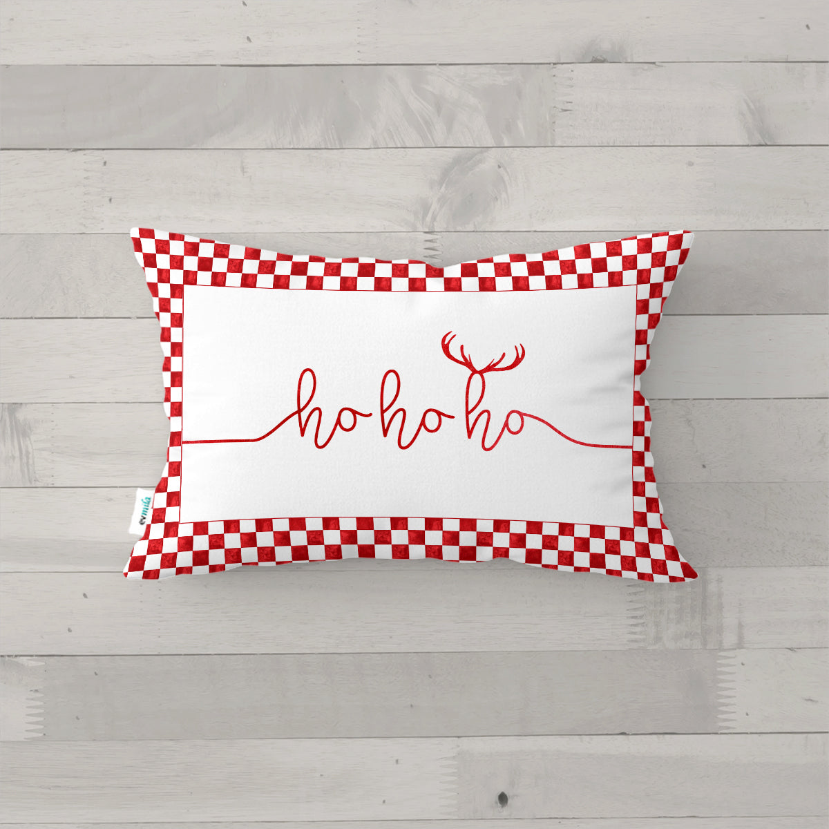 Evmila Yeni Yıl Desenli Kırlent Kılıfı