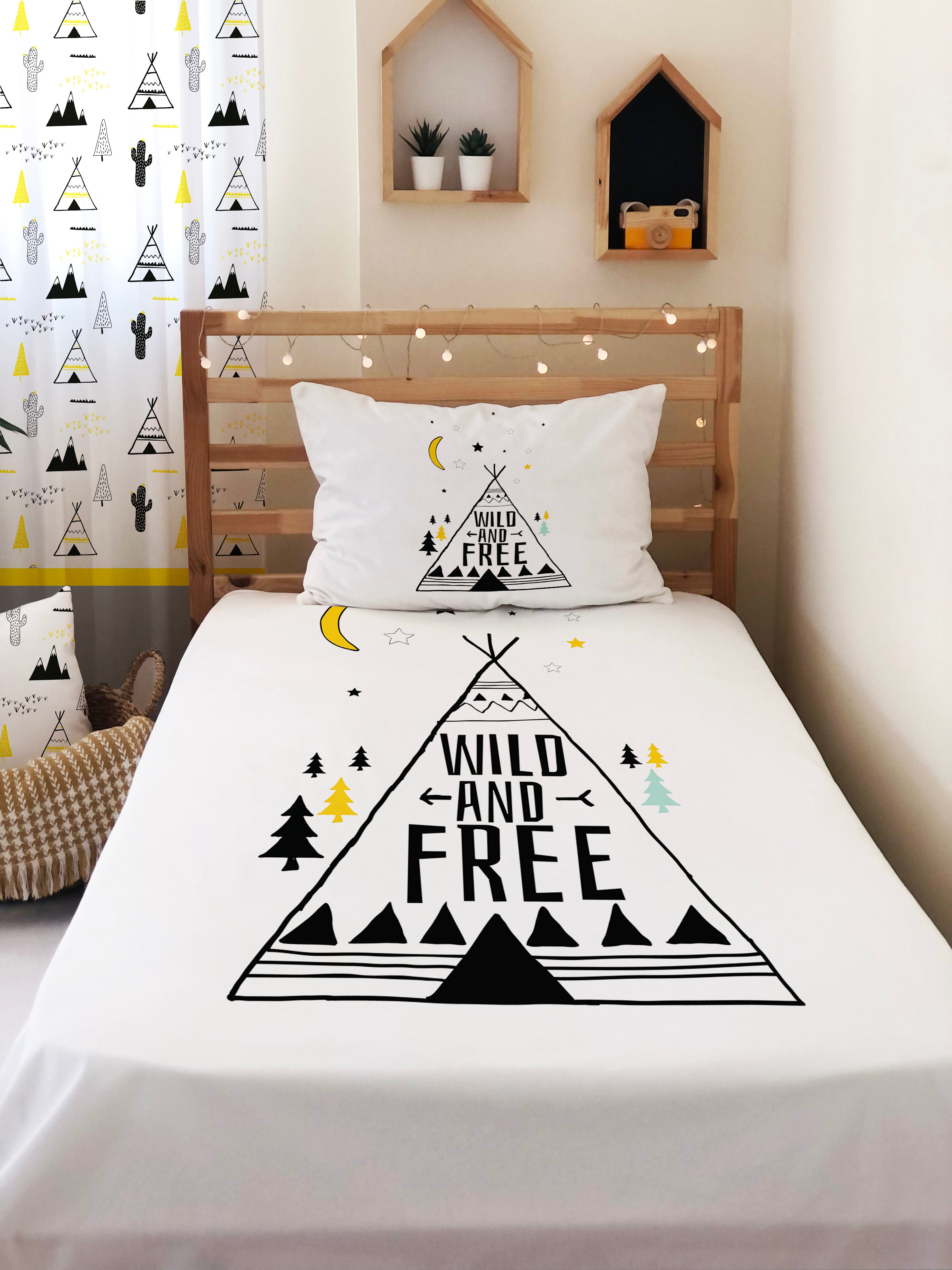 Evmila Astronaut Patterned Duvet Cover Set
