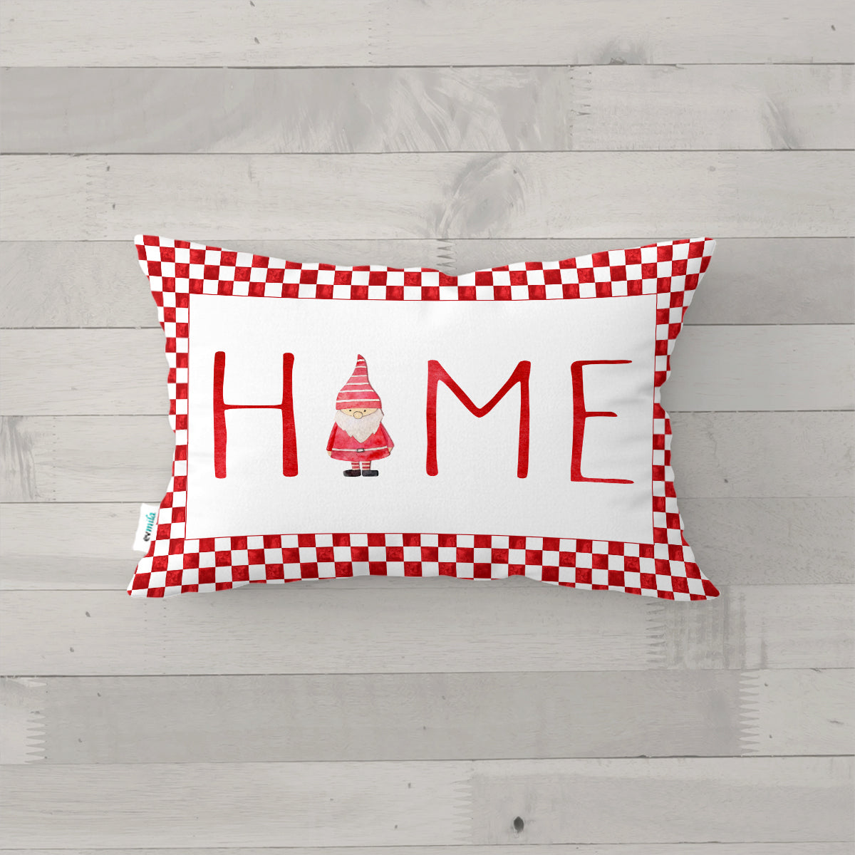 Evmila Yeni Yıl Desenli Kırlent Kılıfı