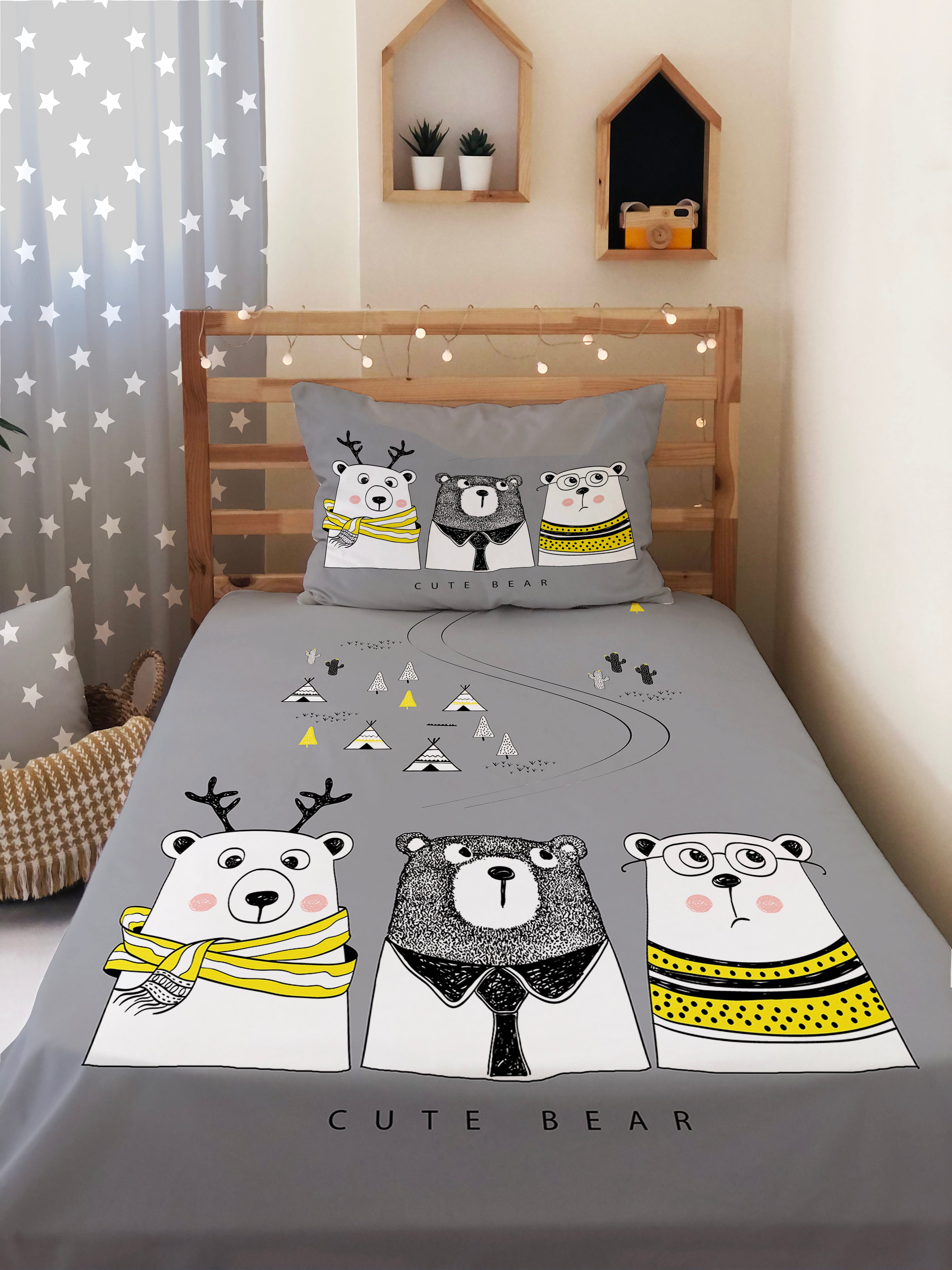 Evmila Astronaut Patterned Duvet Cover Set