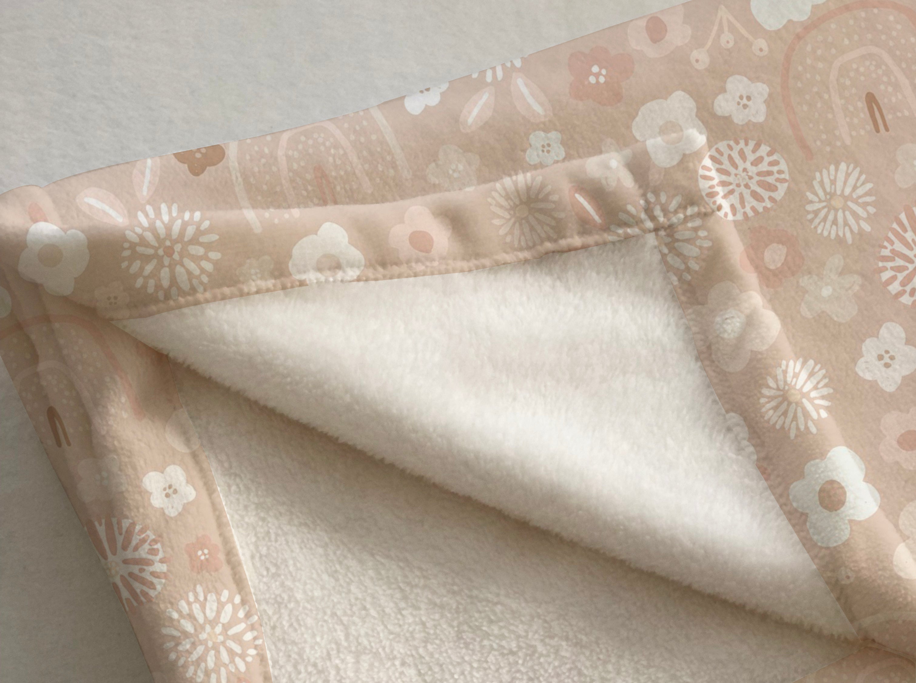 Evmila Minik Çiçekler Desenli Tek Kişilik Battaniye