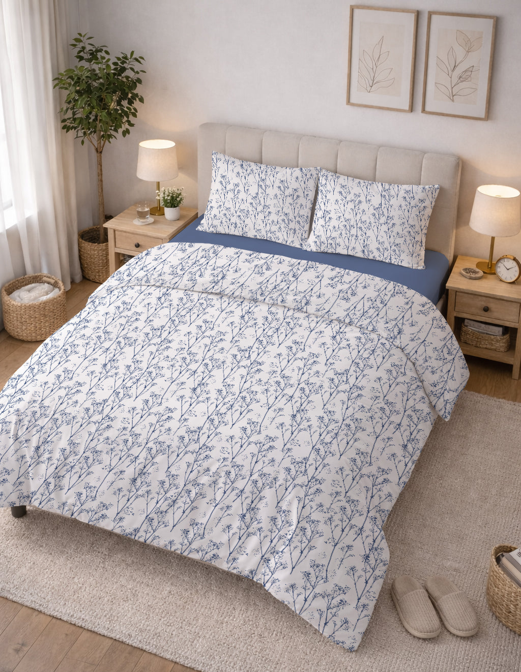 Evmila Minik Dallar Desenli Nevresim Takımı