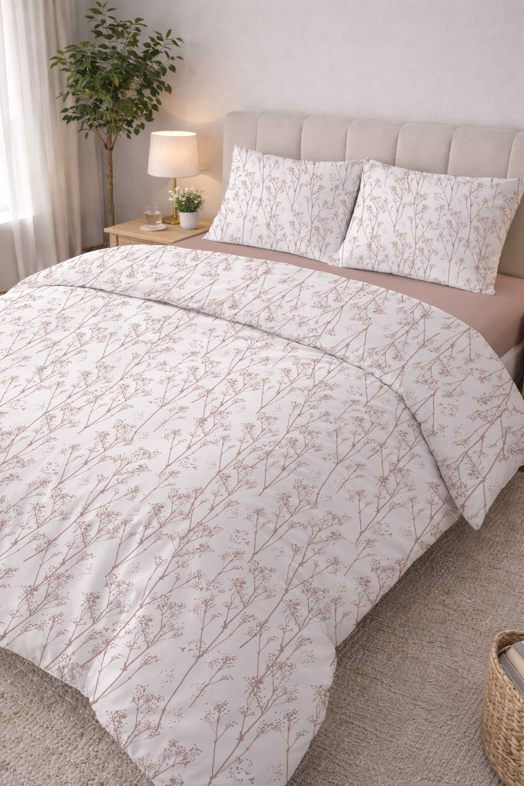 Evmila Minik Dallar Desenli Nevresim Takımı