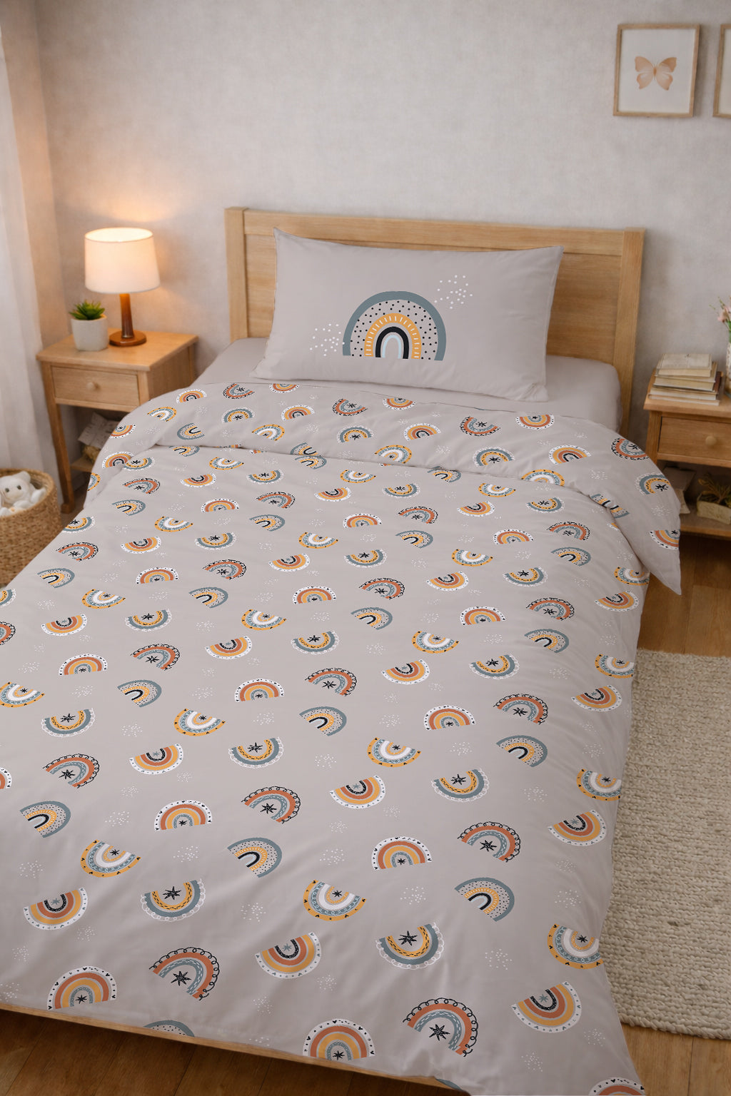 Evmila Gökkuşakları Desenli Nevresim Takım