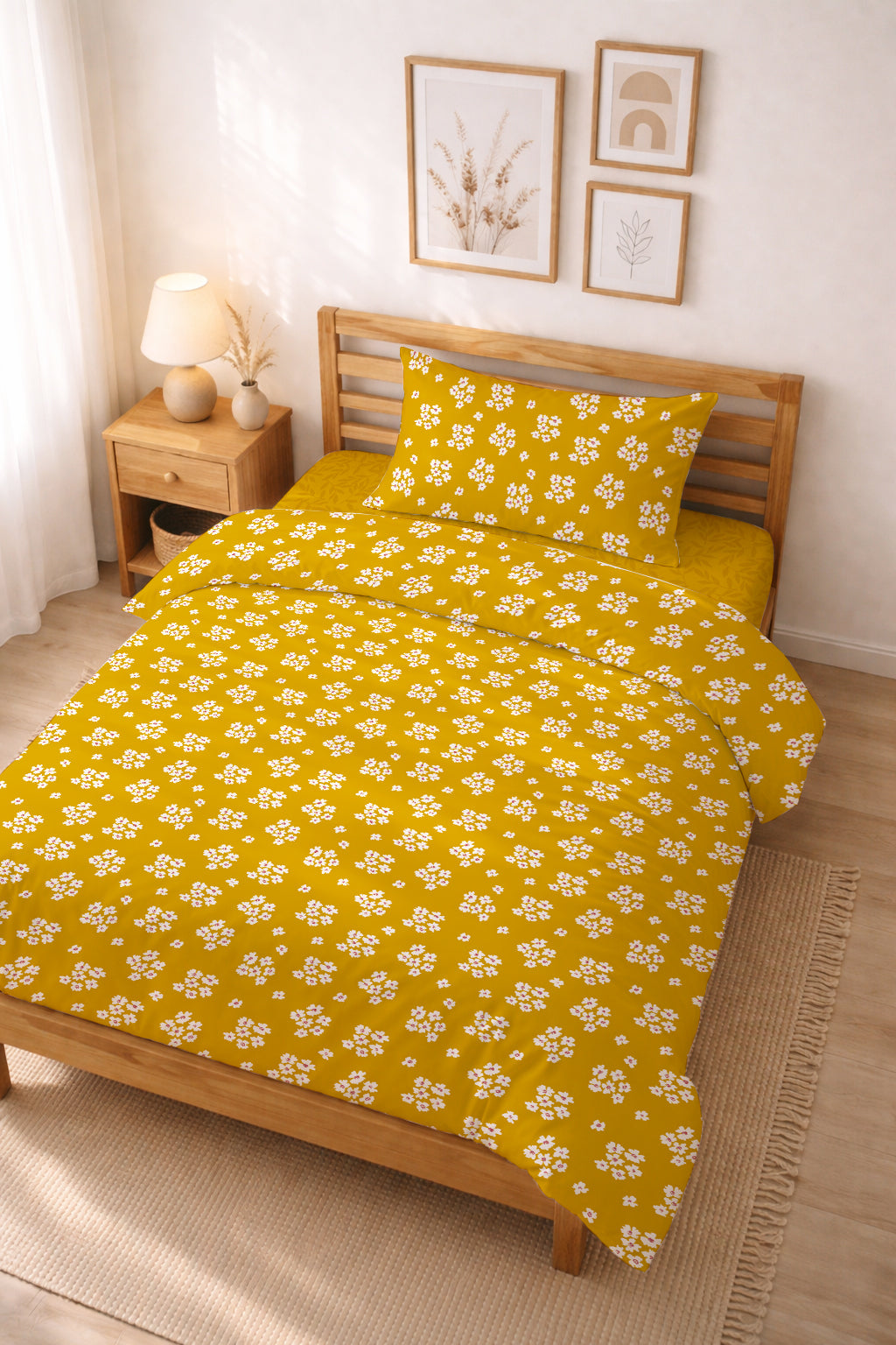 Evmila Minik Çiçekler Desenli Nevresim Takımı