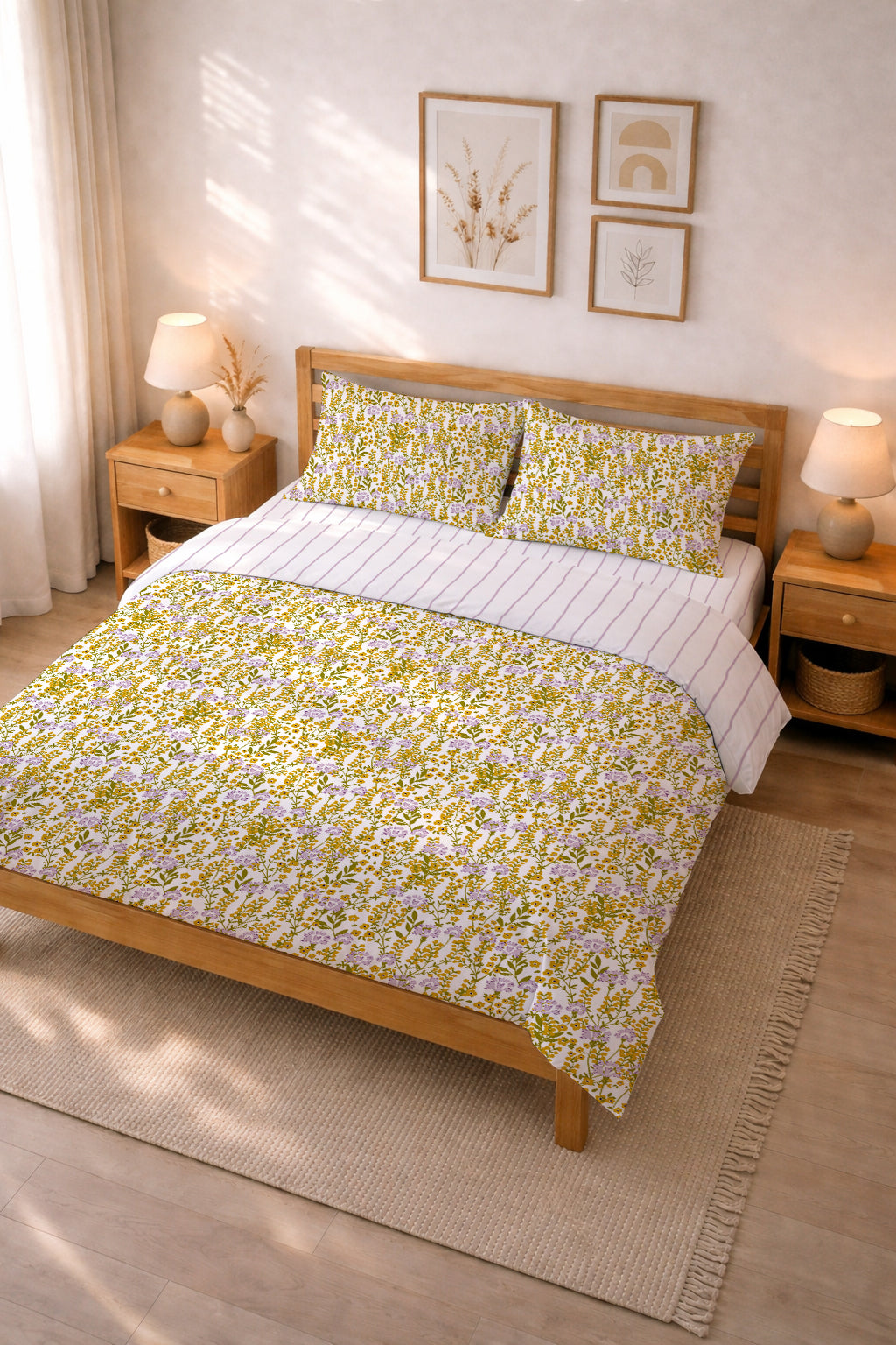 Evmila Minik Çiçekler Desenli Nevresim Takımı