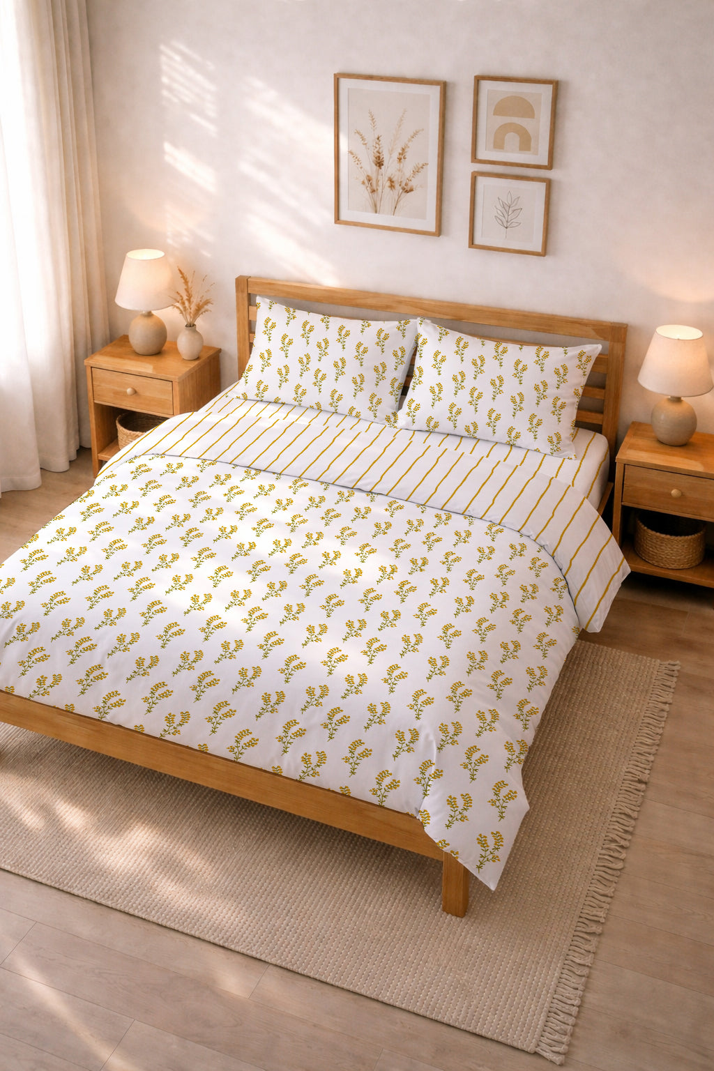 Evmila Minik Çiçekler Desenli Nevresim Takımı