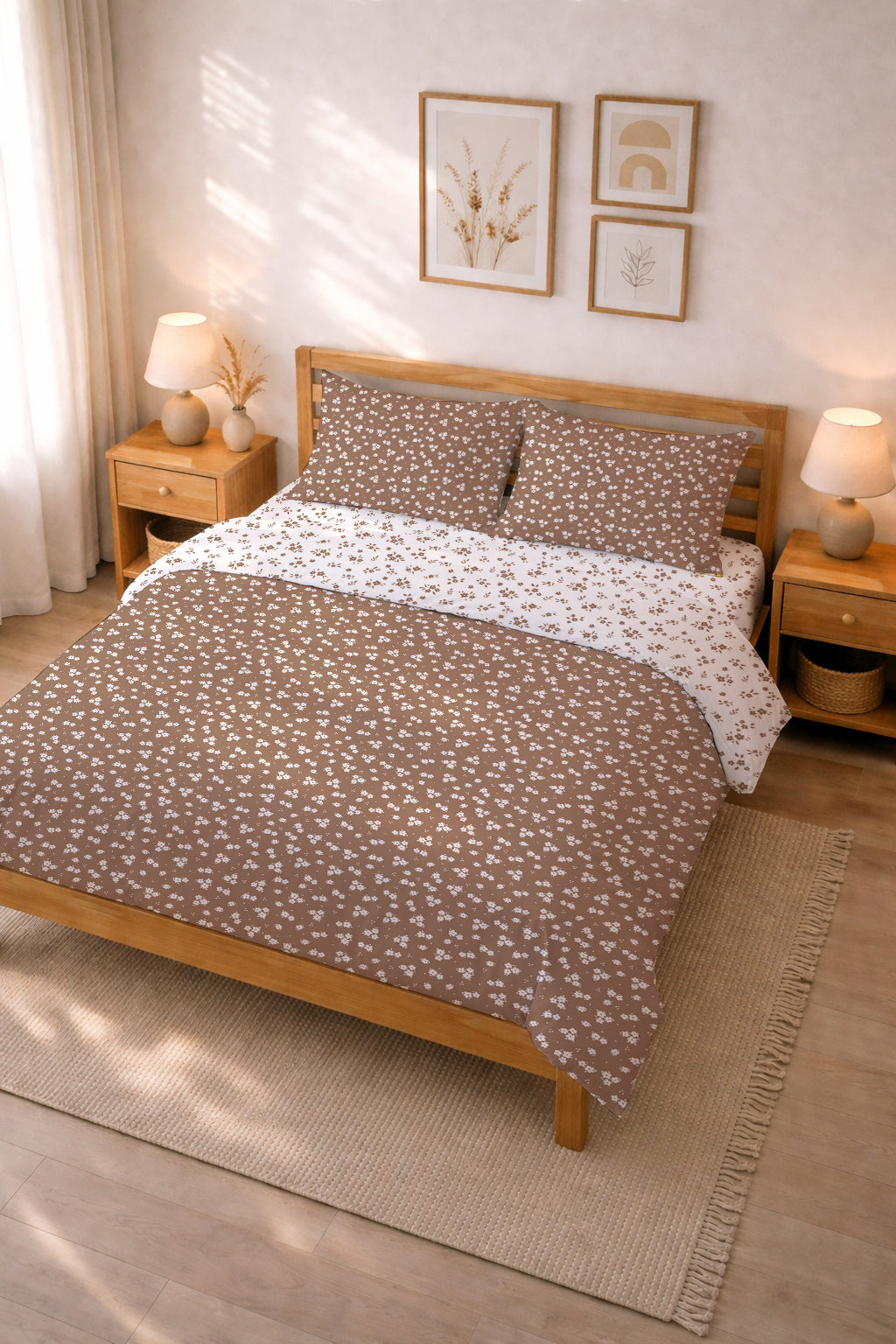 Evmila Minik Çiçekler Desenli Nevresim Takımı